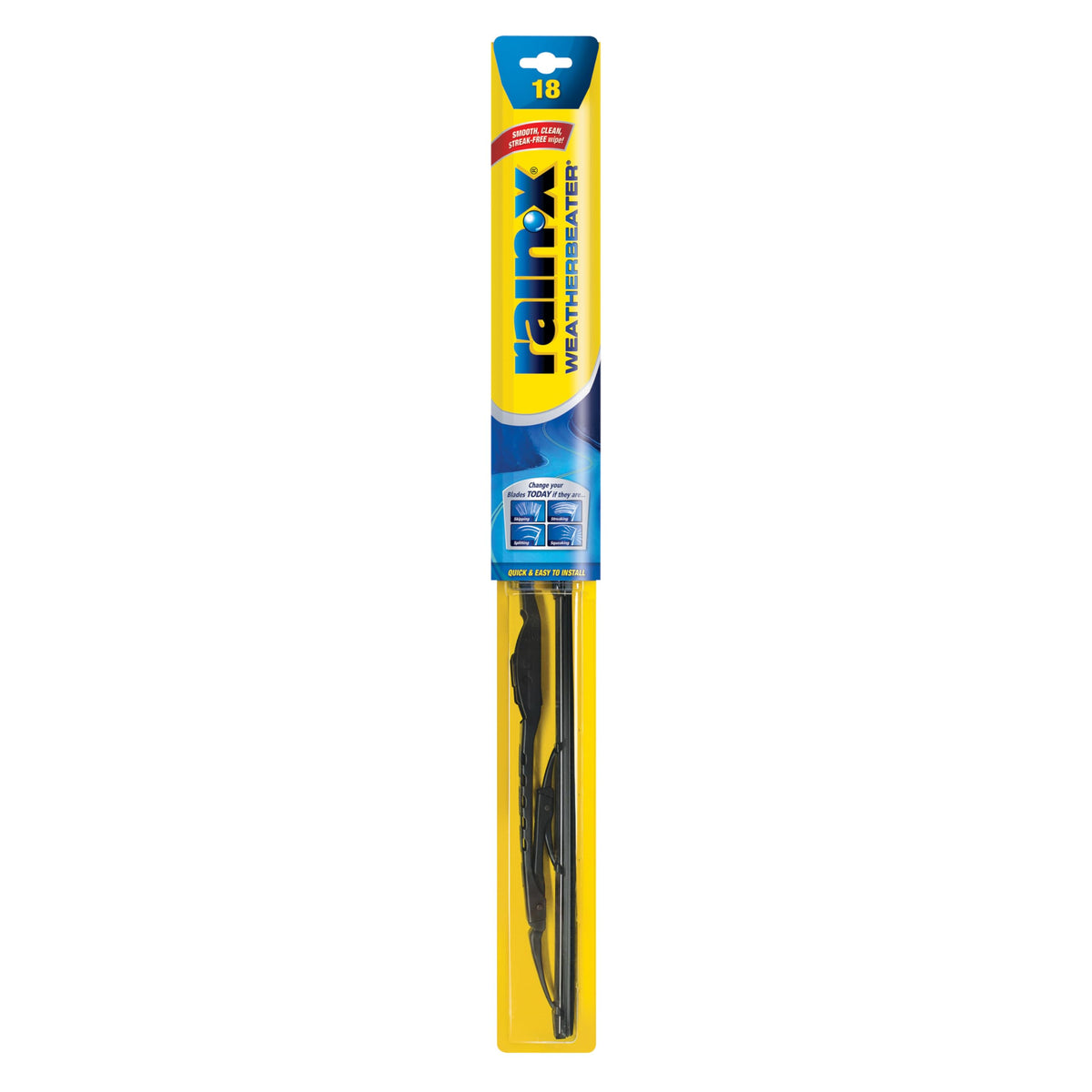 Rain-X Rx30218 Weatherbeater Wiper Blades, 18'' Windshield Wipers (Pack Of 1), Automotive Replacement Windshield Wiper Blades Th