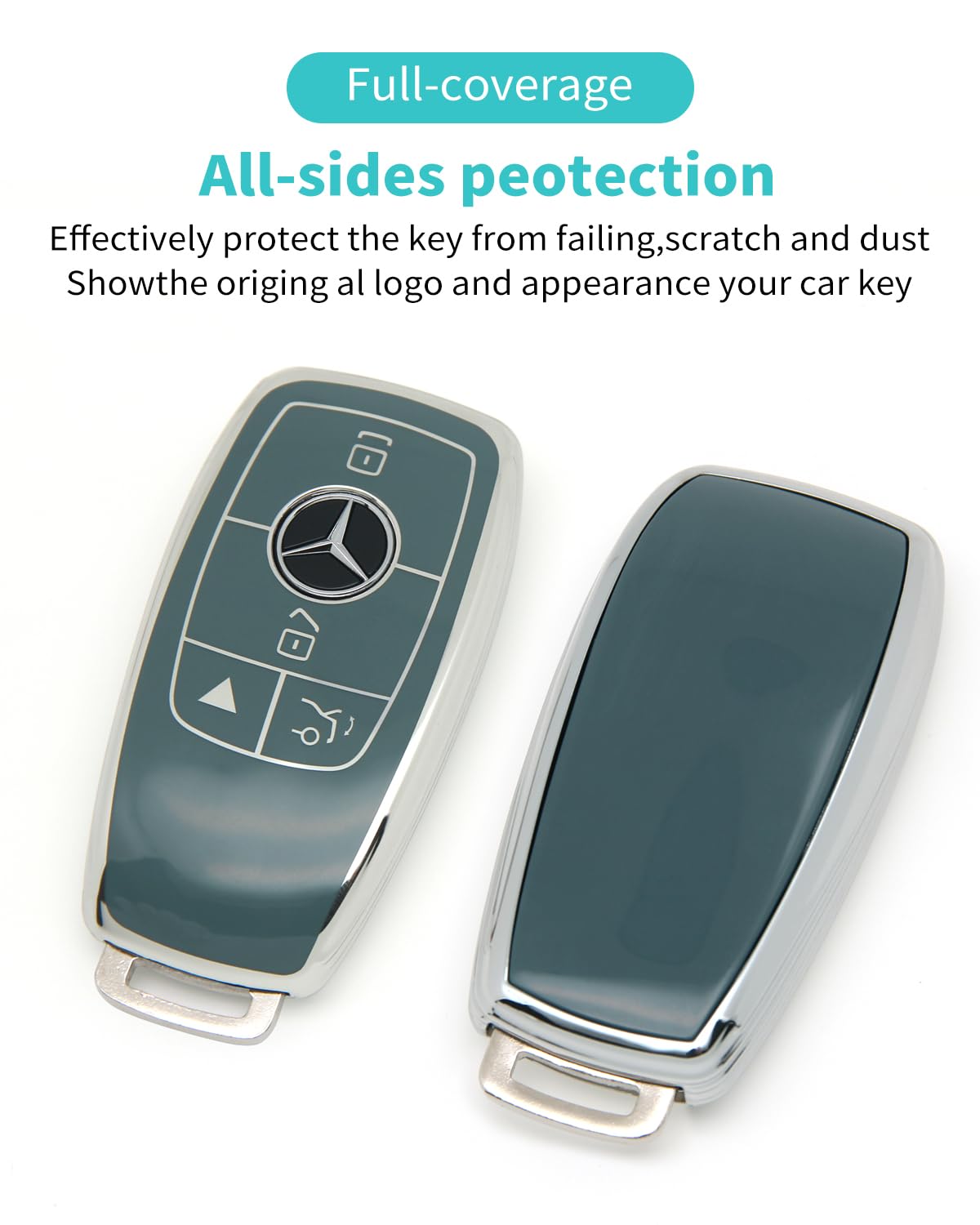 Haoyoumei Suitable For Mercedes Benz Keys.Advanced Soft Tpu Key Cover Is Compatible With C E R S G S Cls Clk Glc Gle Gls Sl Slr