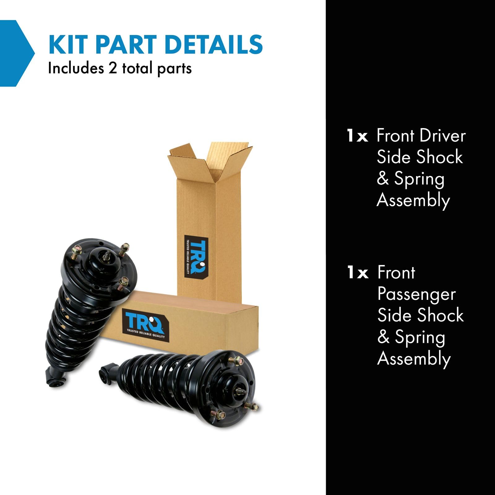 Trq Front Shock Struts & Springs Left & Right Pair Set For F150 Pickup Truck