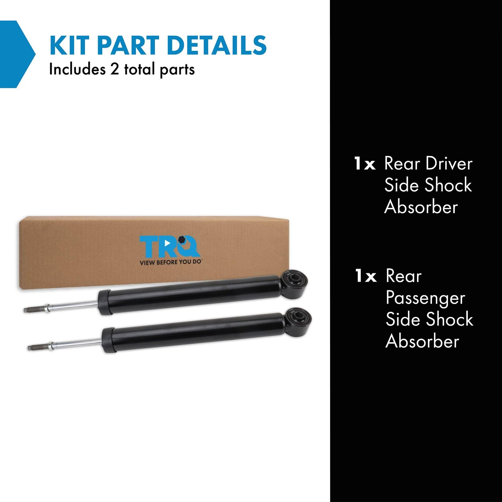 Trq Rear Shock Absorber Set Compatible With 2008-2012 Infiniti Ex35 2013 Ex37 2014-2015 Qx50