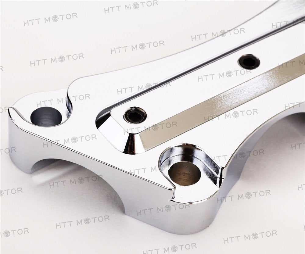 Httmt H2314-1- Anti-Slip Handlebar 1Pc 1 Inch 25Mm Top Clamp Compatible With 1997 & Up Harley Touring Chrome