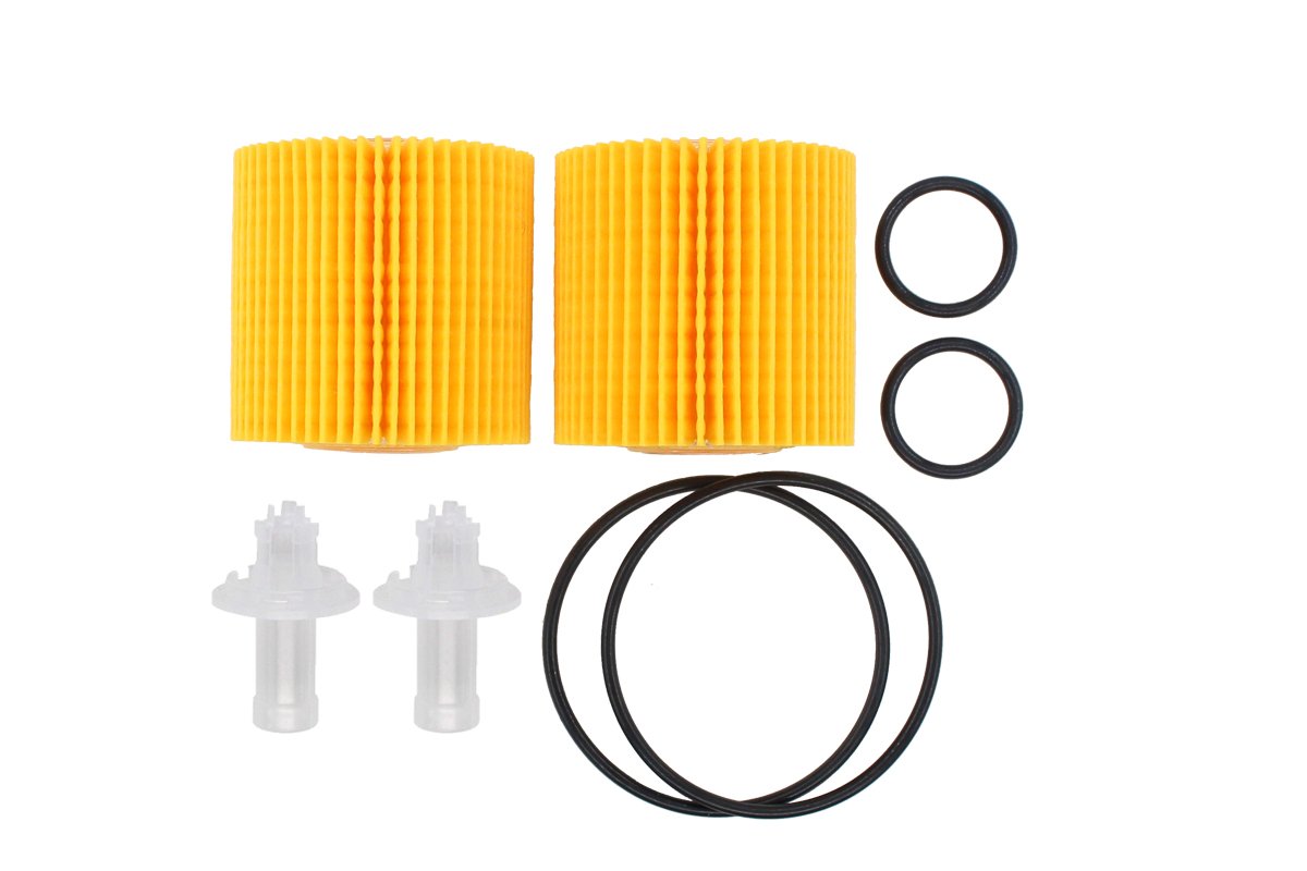 NewYall Pack of 2 Oil Filter 04152-YZZA1 w/Gasket Seal O-Ring Element