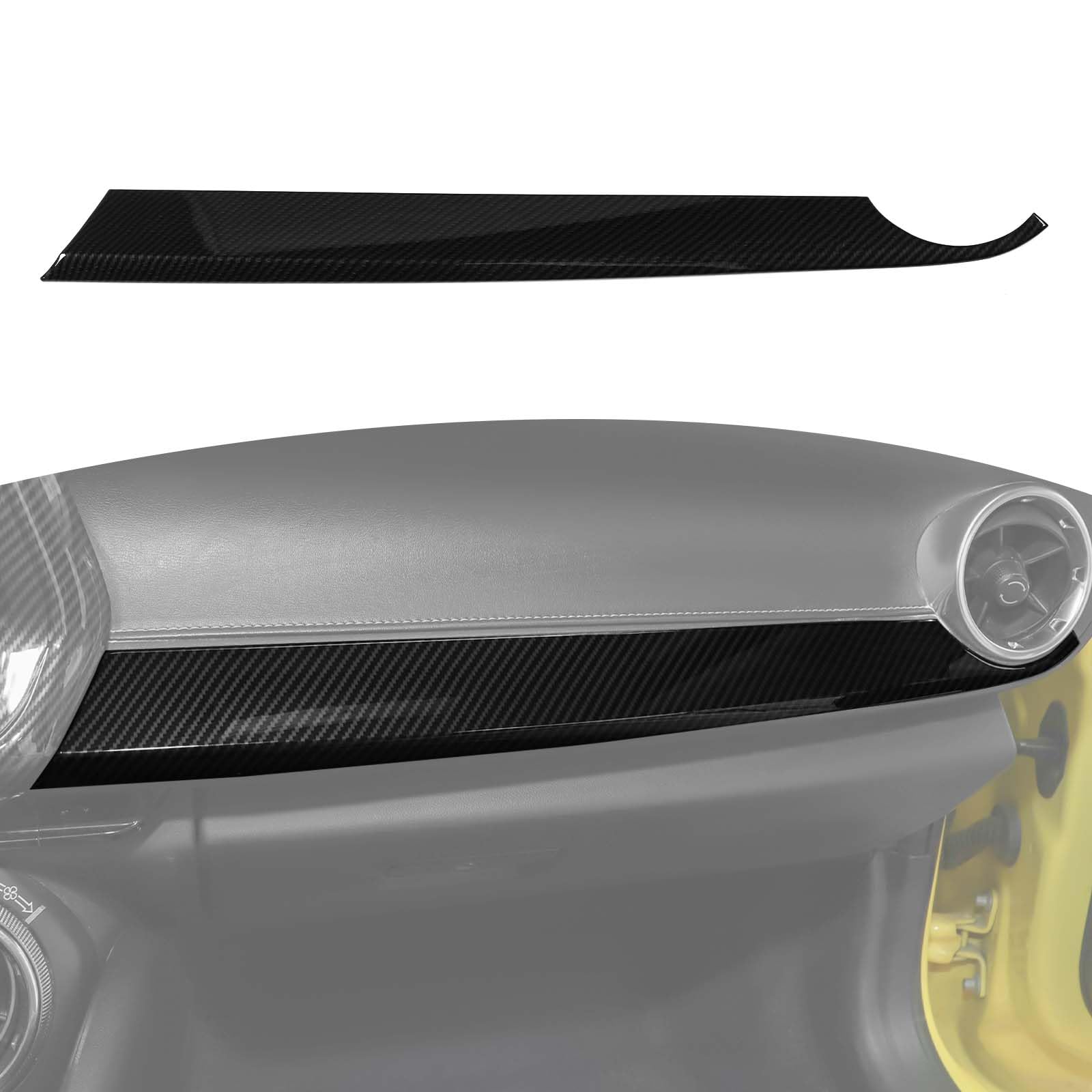 RT-TCZ for Camaro Passenger Dash Panel Trim Cover Carbon Fiber for Chevy Camaro 2017 2018 2019 2020 2021 2022 2023 Carbon Fiber Interior Accessories