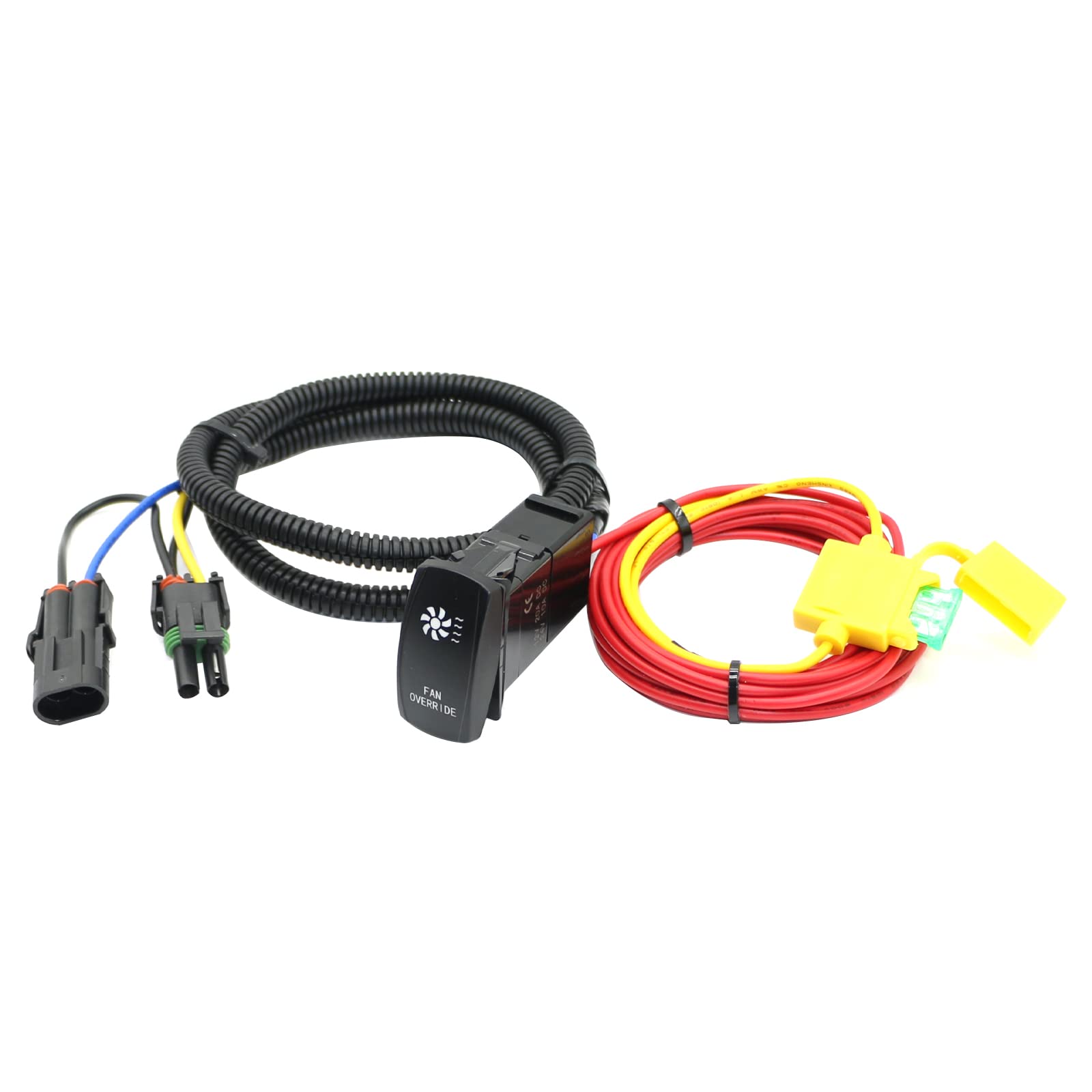 Fan Override Over Ride Rocker Switch Kit For Polaris Ranger Rzr 800 900S Xp 1000