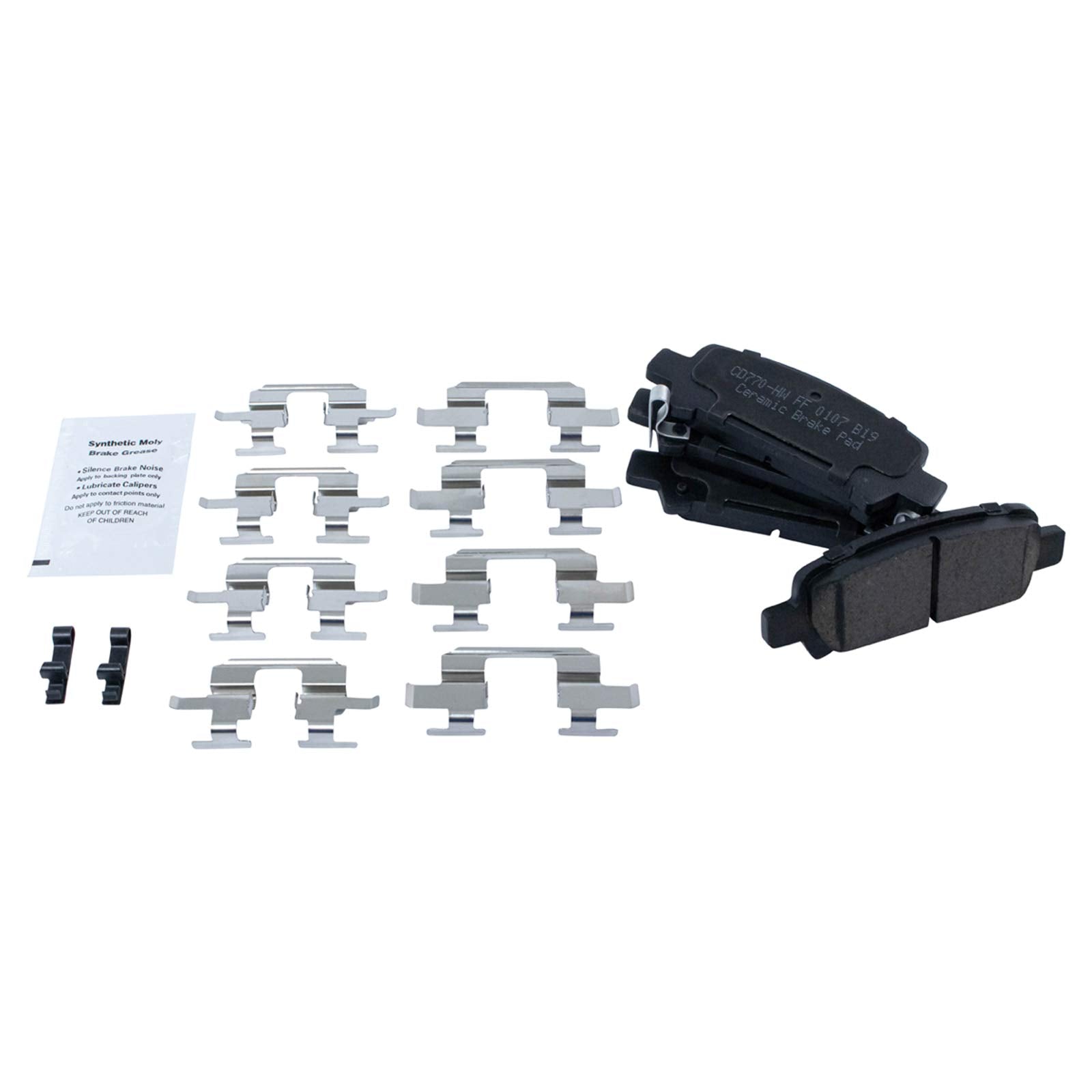 TRQ Rear Brake Pads Ceramic Compatible with 2003-2006 Subaru Baja 1998-2003 Forester 1999-2003 Impreza 2000-2009 Legacy 2000-200