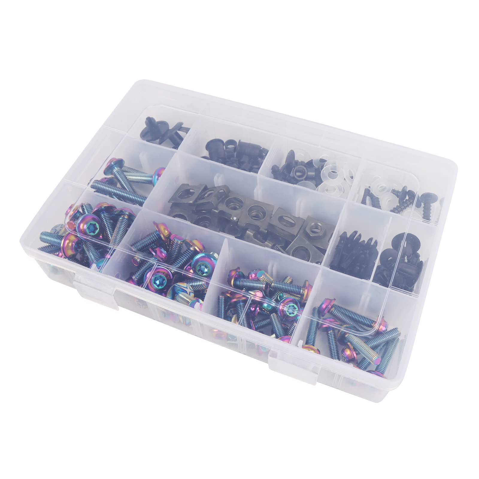 Baione Worldmotop Stainless Steel Bolt Kit Screws Fasteners Clips Compatible With Yamaha Honda Kawasaki Suzuki Bmw Fairing Bolt Kits Metric Bolts And Nuts Kit Torx Screws (Purple)