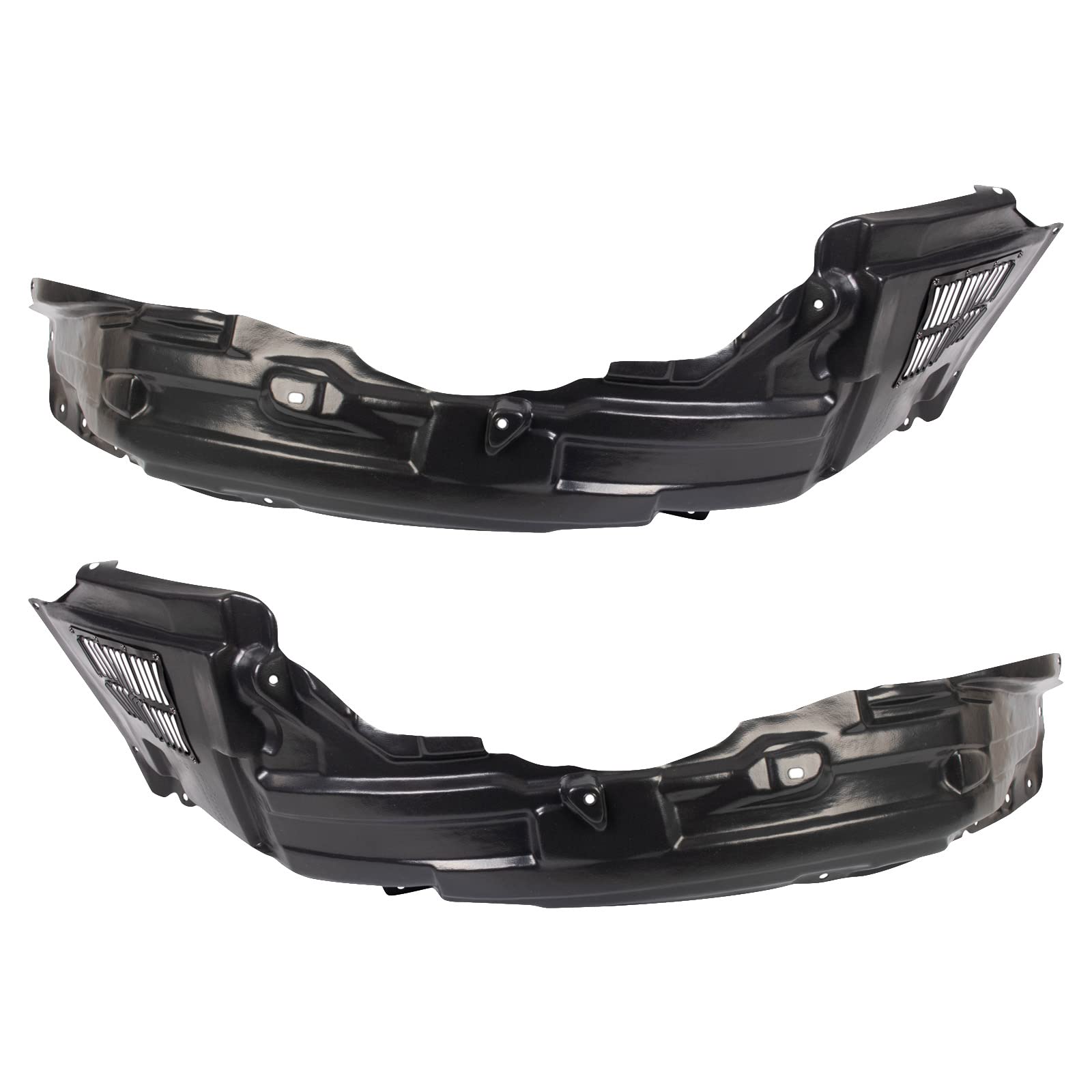 Trq Inner Fender Liner Set Compatible With 2010-2015 Mitsubishi Lancer Mi1248131 Mi1249125