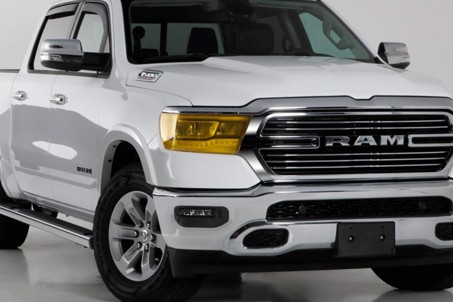 Gt Styling Gt0768Y Transparent Yellow Headlight Cover 2 Pc Fits 2019-2021 Ram 1500 Big Horn