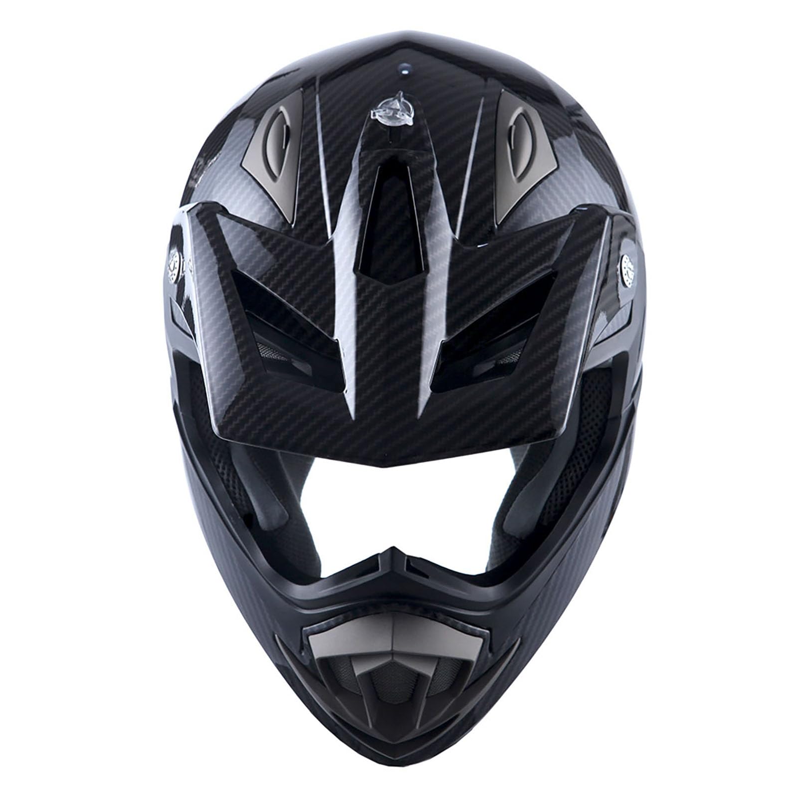 1Storm Adult Motocross Helmet Off Road Mx Bmx Atv Dirt Bike Mechanic Hgxp14B Carbon Fiber Black