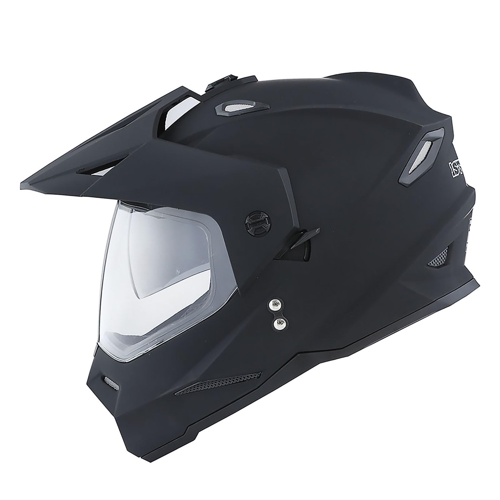 1Storm Youth Kids Dual Sport Dual Visor Motorcycle Motocross Off Road Full Face Helmet: Hf802Youth Matt Black