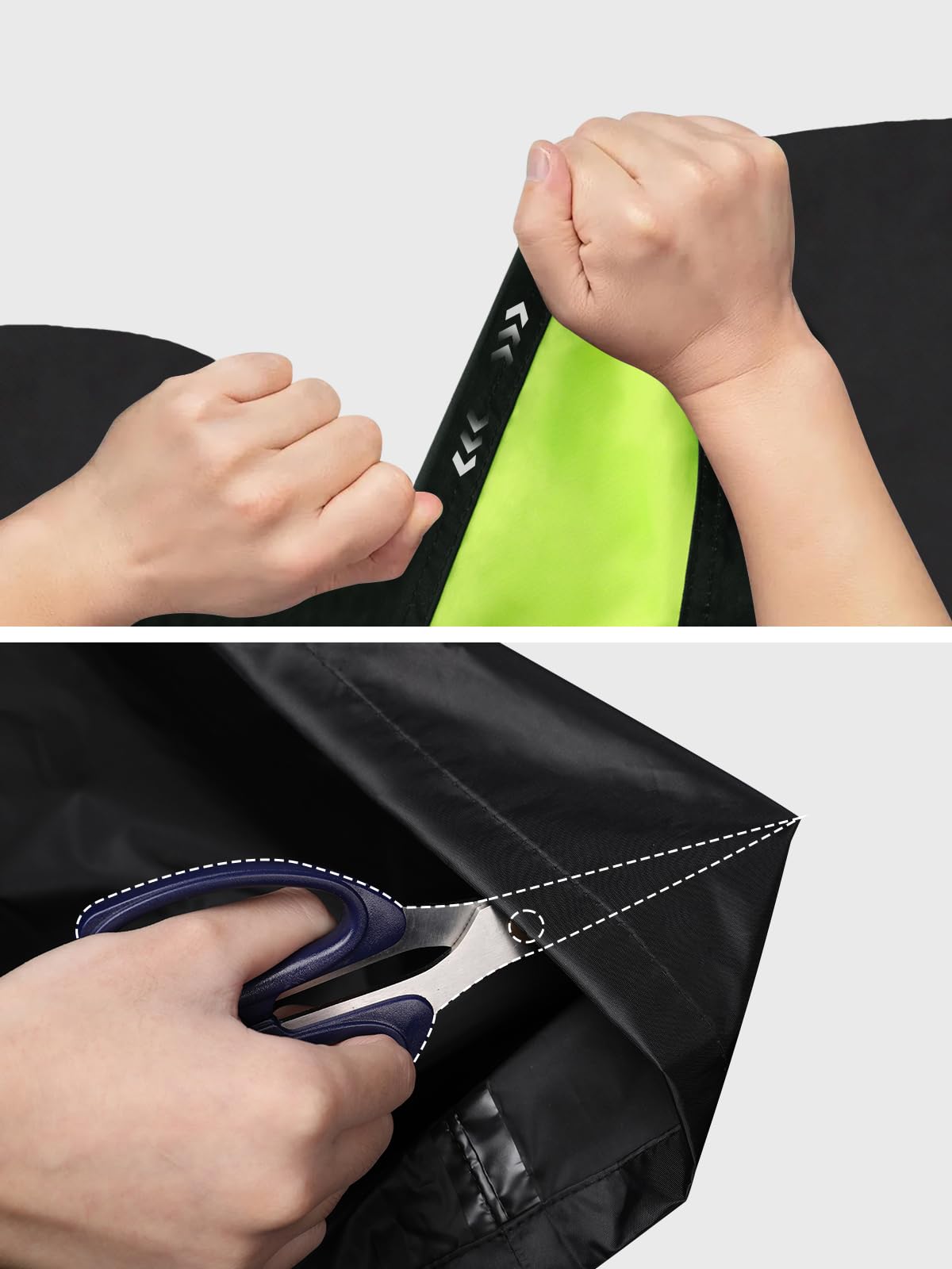 Saphirose Men'S Rain Suit High Visibility Reflective Work Rain Jacket Pants For All Sport Farm Fishing Motorcycle (Black/Green,X-Large)