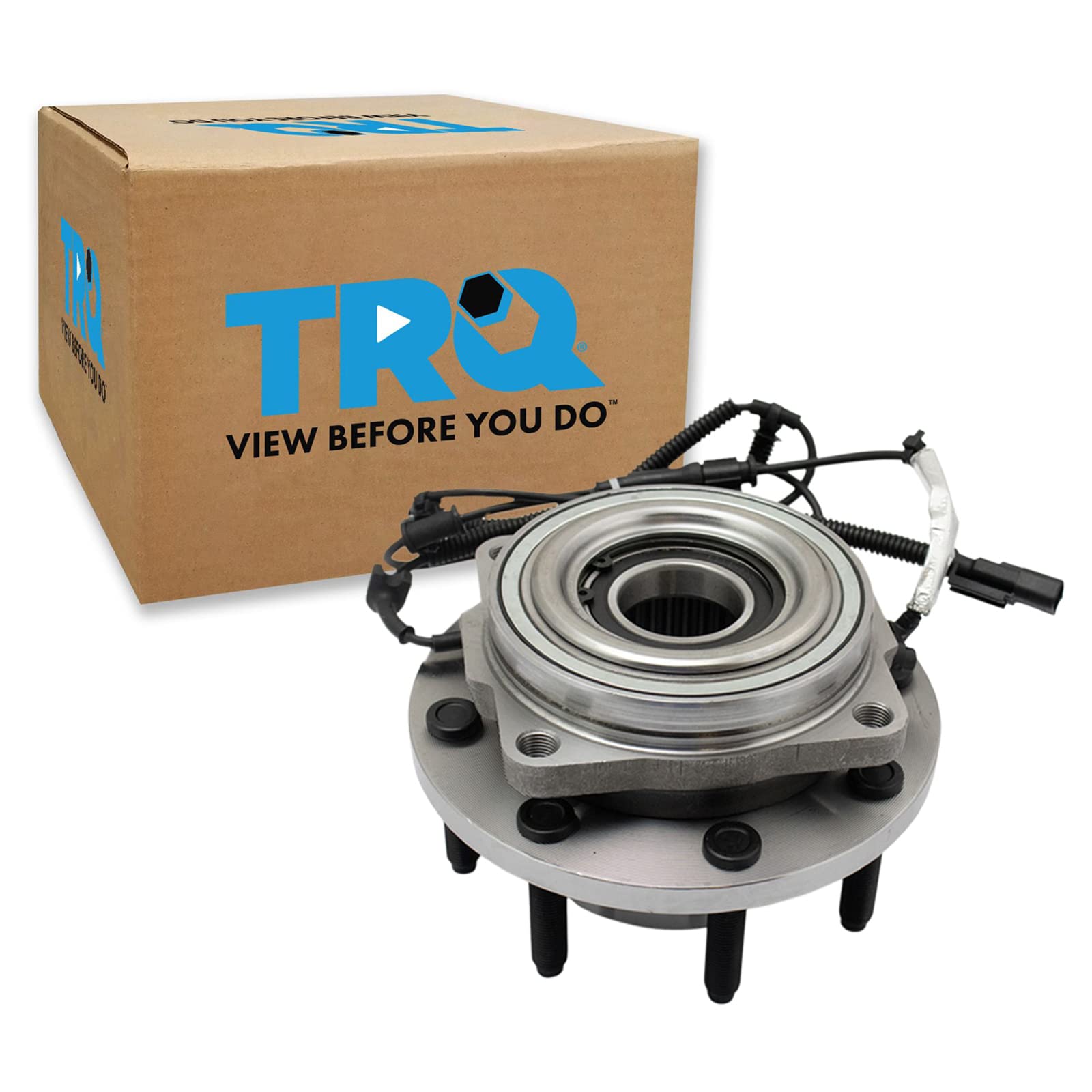 Trq Front Rear Wheel Bearing & Hub Assembly 4Wd With Abs Sensor Compatible With 2017-2022 Ford F-250 Super Duty F-350 Super Duty