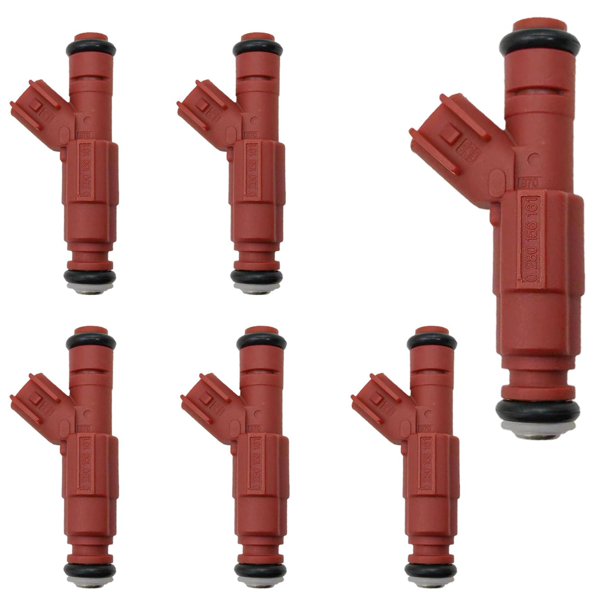 0280156161 Fuel Injector 6 Pcs Compatible with Jeep Cherokee Grand Cherokee Liberty Wrangler Dodge Dakota Ram Ford Escape 1500 M