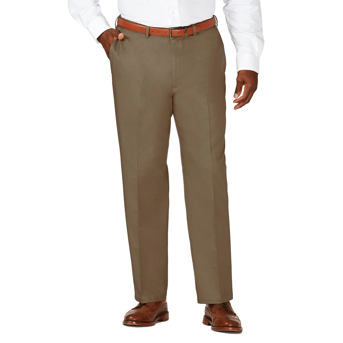 Haggar Mens Work To Weekend No Iron Flat Front Pant Reg And Big  Tall Sizes