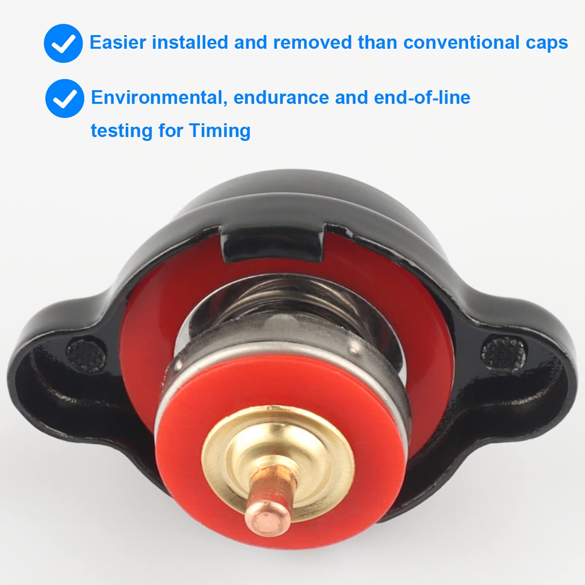 Allmotorparts High Pressure Radiator Cap with Temp Gauge, 1.8 Bar, 25.6psi for Honda, Kawasaki, Suzuki, Yamaha, ATV & Dirt Bikes - Silver/Gray