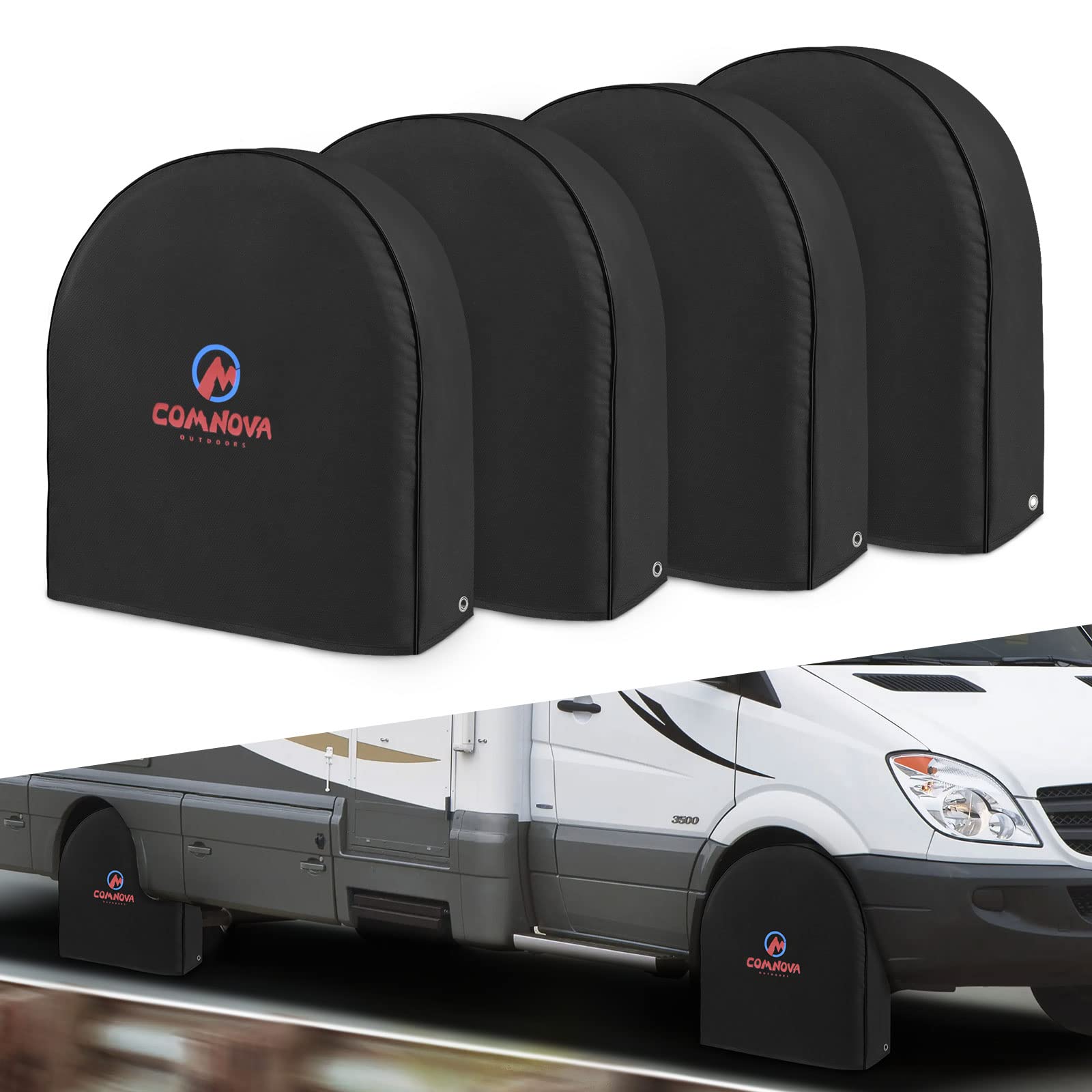 Rv Tire Covers 4 Pack, Tough Tire Wheel Protector For Truck, Suv, Travel Trailer, Camper, Motorhome, Boat, Van, Pu Oxford Waterp