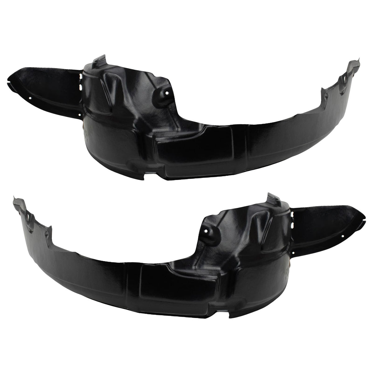 Trq Front Inner Fender Liner Set Compatible With 2012-2013 Hyundai Accent Hy1248122 Hy1249122