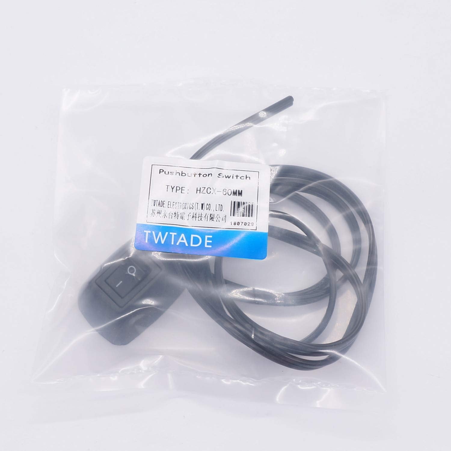 Twtade Paste Type Car Push Button Switch On/Off Dc12V Surface Mount Water Drop Shape Diy Spst Rocker With 23.6'' Cable For Vario
