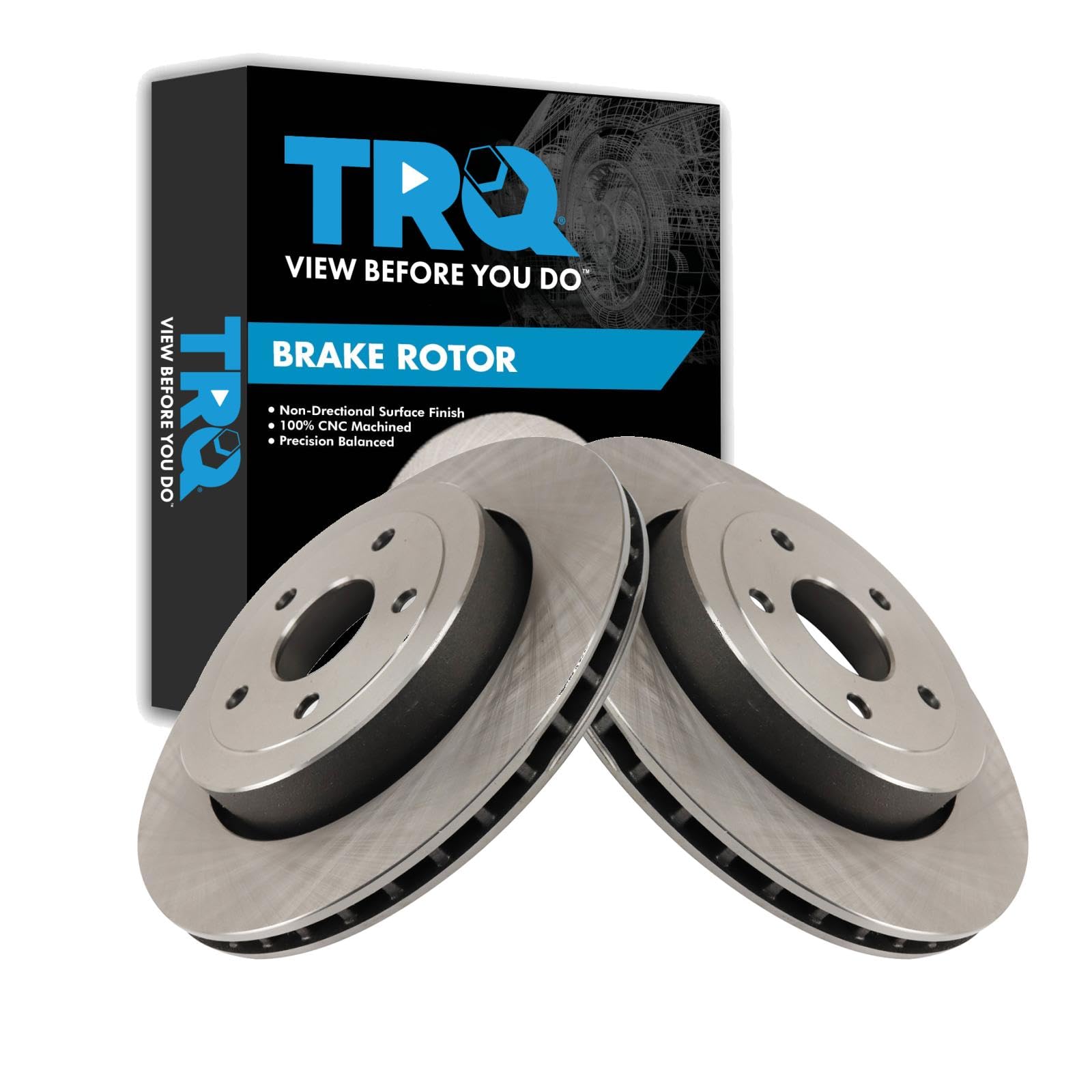 Trq Rear Brake Rotors Set Compatible With 2006-2010 Jeep Grand Cherokee