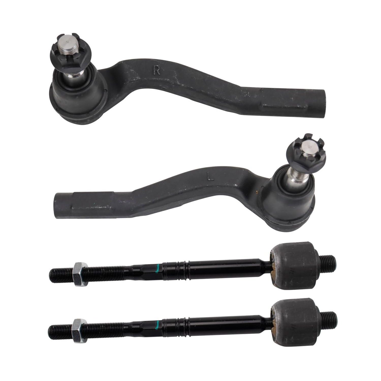 TRQ Front Inner and Outer Tie Rod Set Compatible with 15-21 Mercedes-Benz
