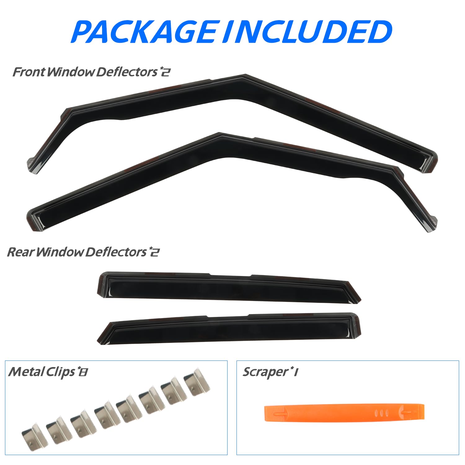 CHYKORLA Rain Guards Fit for Chevy Trailblazer 2021-2024, in Channel Window Deflectors, Smoke Tinted Vent Window Visors, Vent Sh