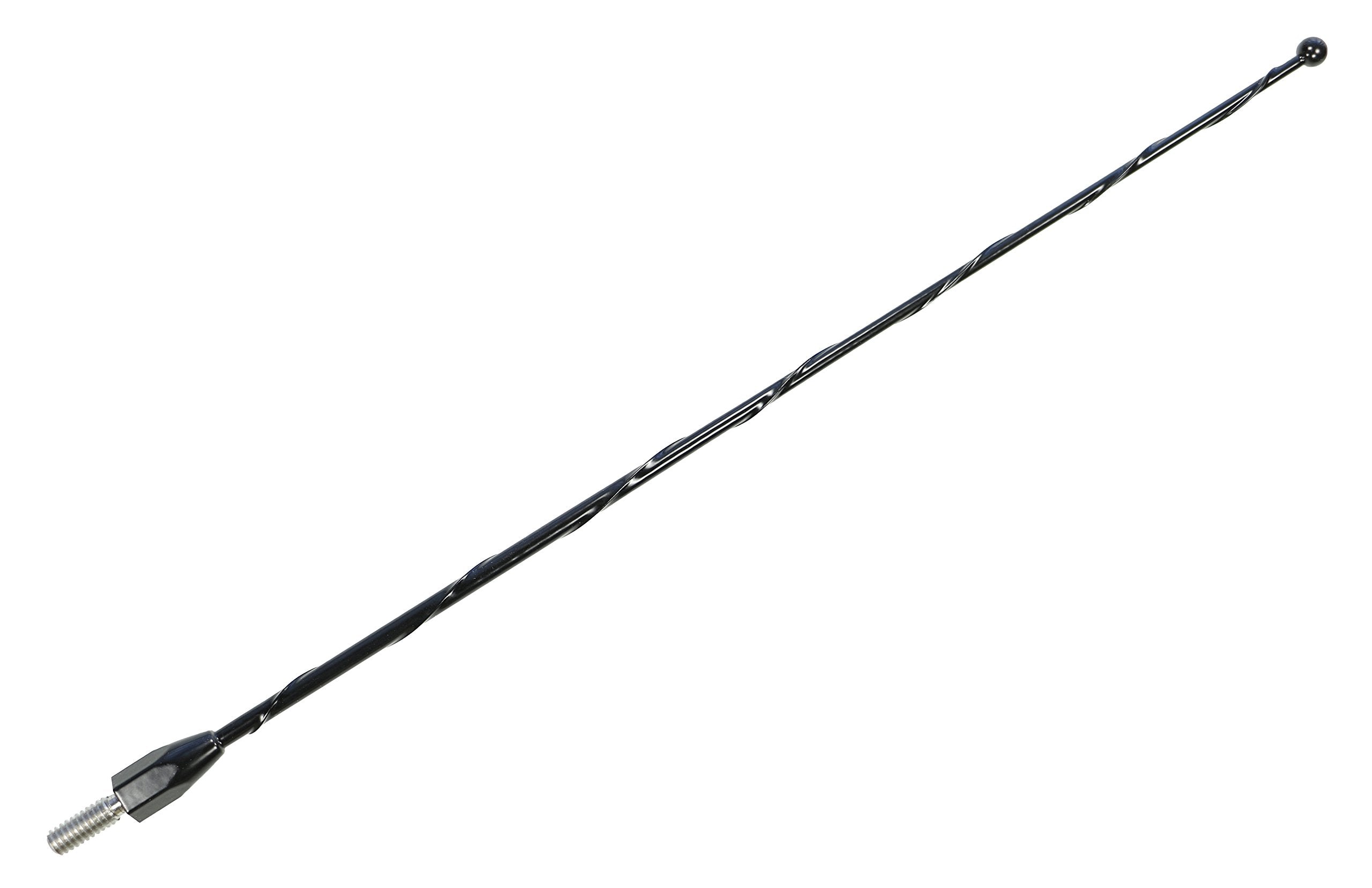 AntennaMastsRus - 12 Inch Black Short Antenna is Compatible with Jeep Wrangler JK - JL | Gladiator (2007-2024) - Spiral Wind Noi