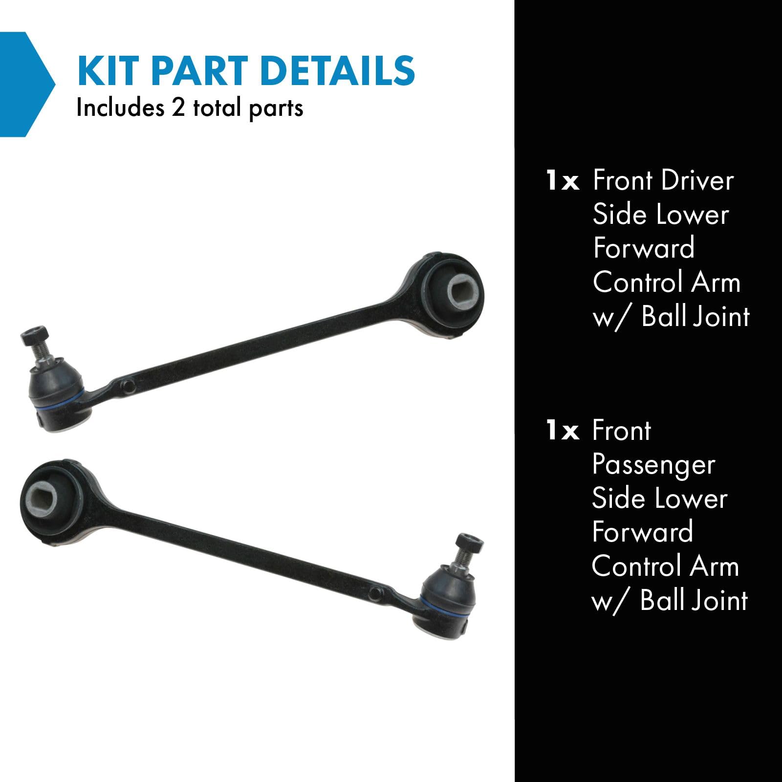 Trq Front Lower Control Arm With Ball Joint Set Compatible With 2005-2014 Chrysler 300 2008-2018 Dodge Challenger 2006-2018 Char