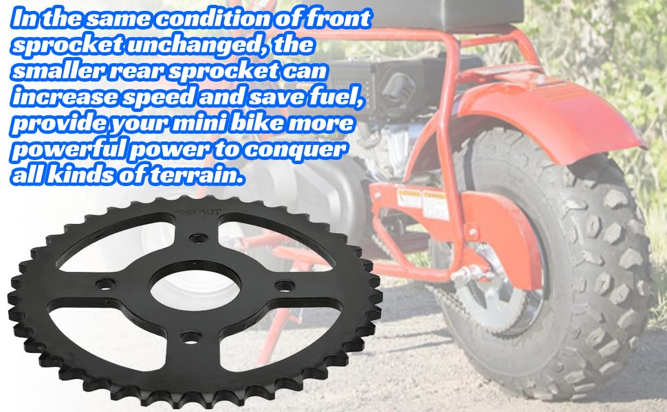 YOXUFA 40/41/420 Chain 40T Tooth Mini Bike Sprocket 40mm Bore for Coleman BT200X CT200U CT200U-EX Baja Warrior TrailMaster Massi