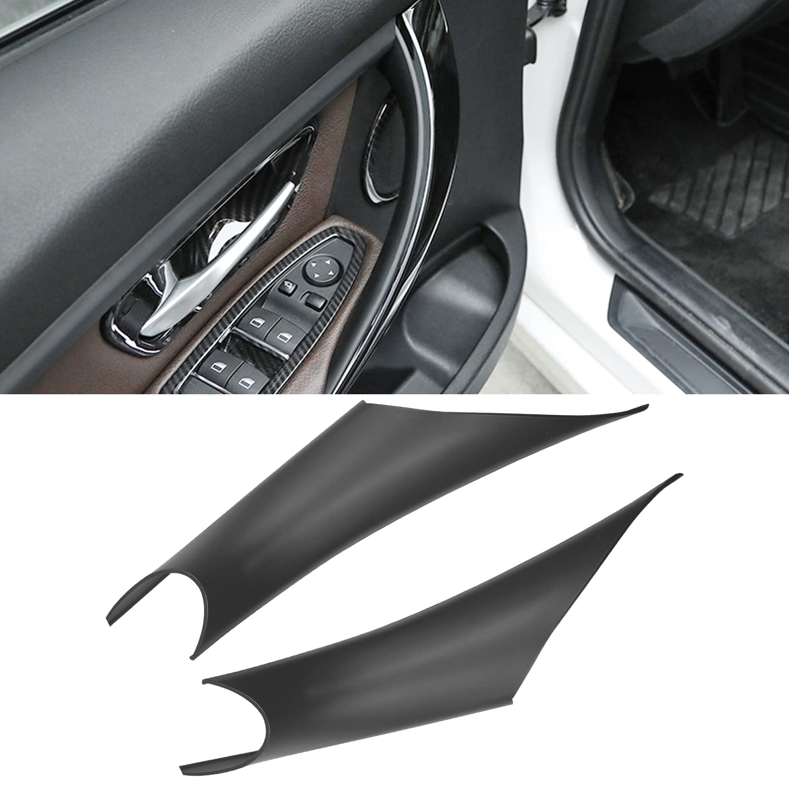 TTCR-II Door Handle Covers for BMW 3 Series 4 Series Driver and Passenger Side, 2 Pcs Door Pull Handle Wraps Fit BMW 320i 328i 3