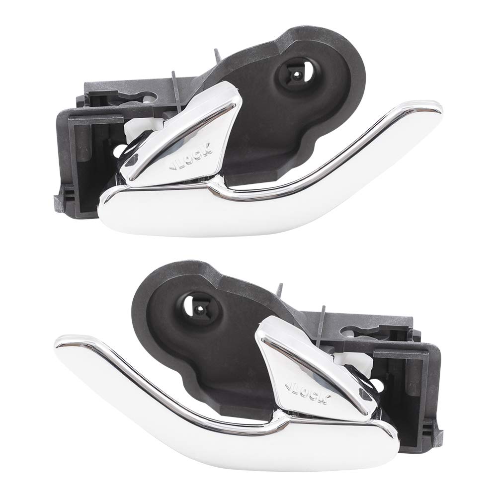 Autoandart Brock Replacement Pair Set Inside Interior Chrome Door Handles Compatible With Escape Mariner & Hybrid Tribute Ef92-7