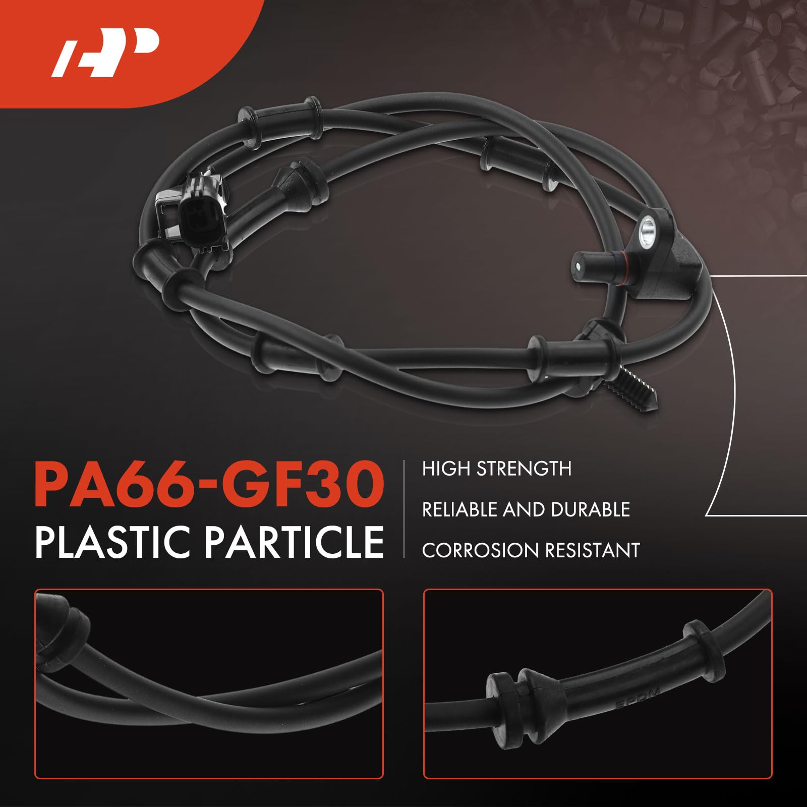 A-Premium ABS Wheel Speed Sensor Compatible with Dodge Models - Ram 2500/Ram 3500 2003 2004 2005, 4WD - Front Driver or Passenger Side