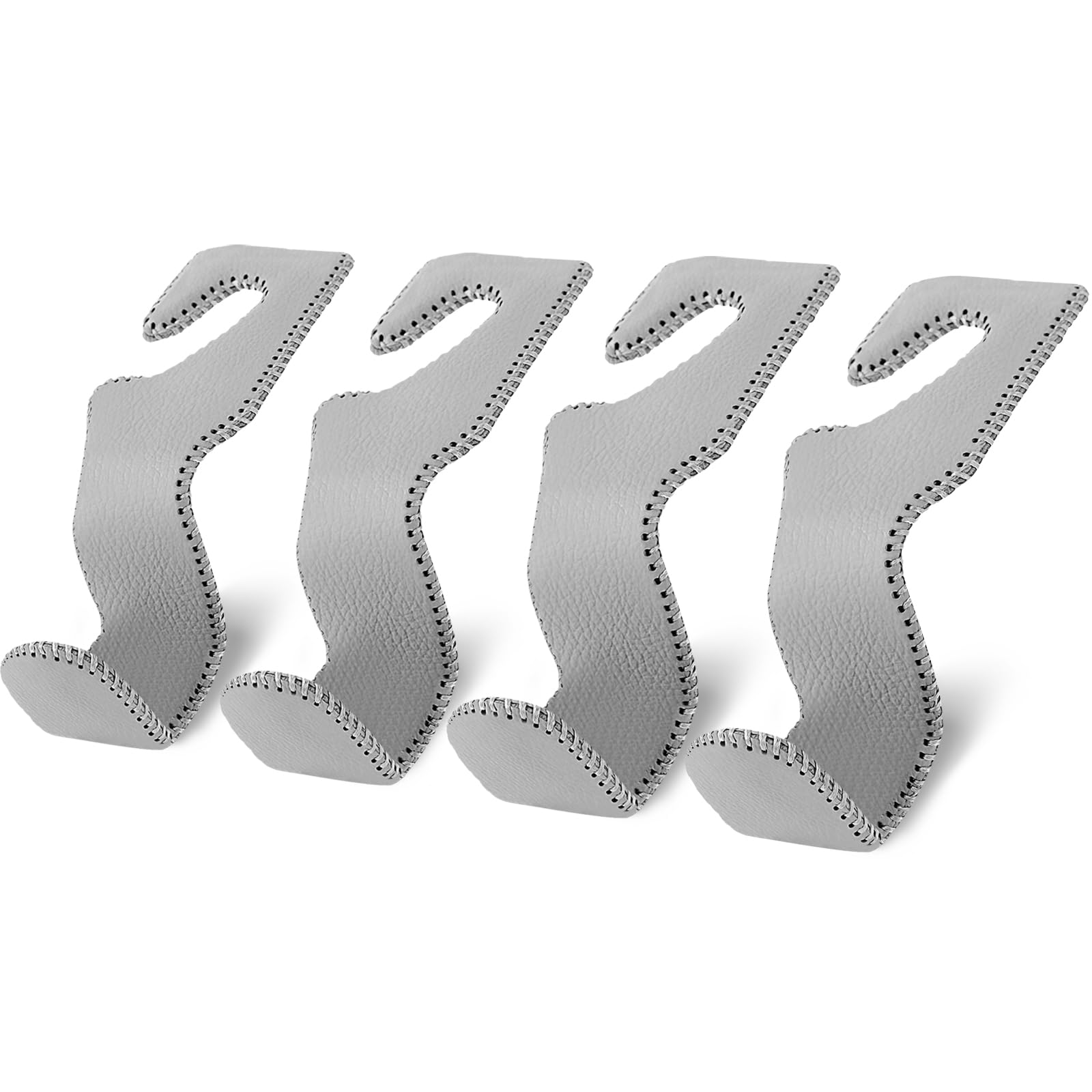 Etre Jeune Purse Hook for Car, Leather Back Seat Headrest Hooks Hanger Holder Hook for Hanging Purses and Bags and Baby Towel, 4