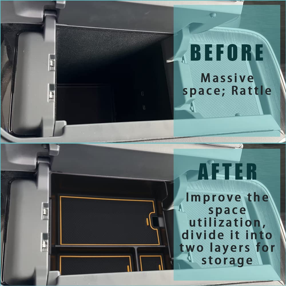 Bestevmod Center Console Organizer Tray Compatible With Rivian R1T R1S 2022 2023 2024 2025 Accessories Center Console Storage Bo