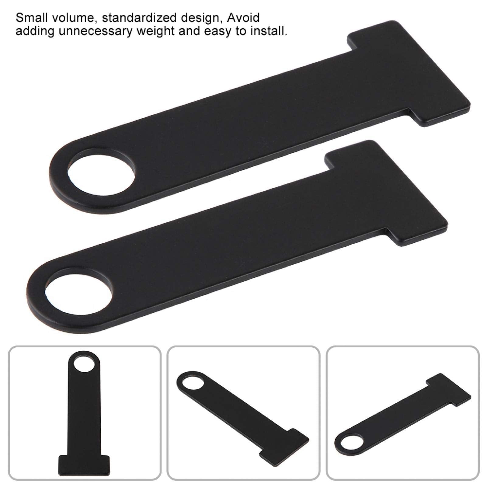 Qiilu Steel Ring Lock, Helmet Strap D Ring Lock Stainless Steel Motorcycle Steel Ring Lock Universal for Honda Black