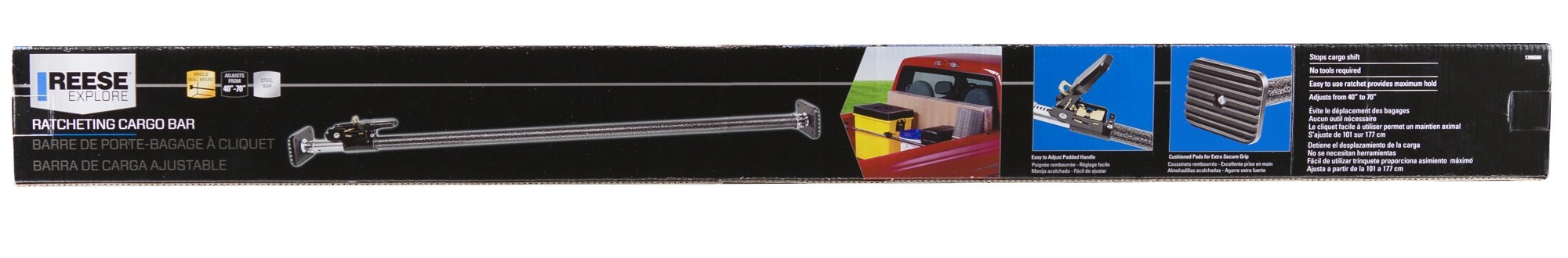 Reese Explore 1390600 40 X 70 Ratcheting Cargo Bar , Black