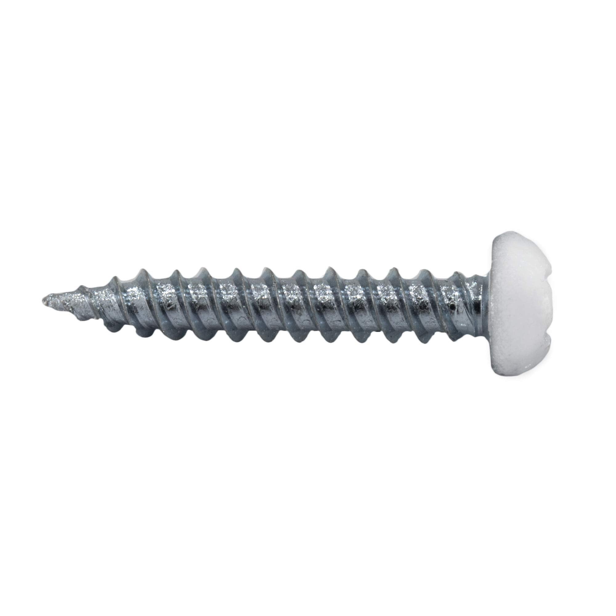RecPro 8x1 Pan Head Metal RV Screws | Polar White | Multi-Pack | RV Interior Screws | Factory Finished Looked | (50)