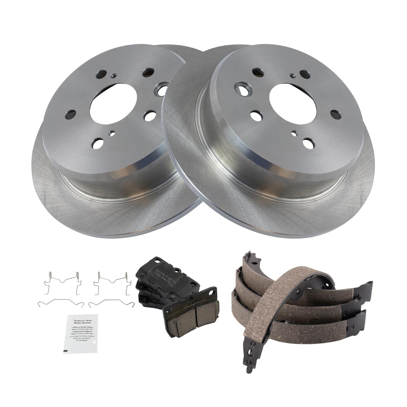 Trq Rear Ceramic Brake Pad & Rotor Kit Compatible With 2006-2013 Lexus Is250