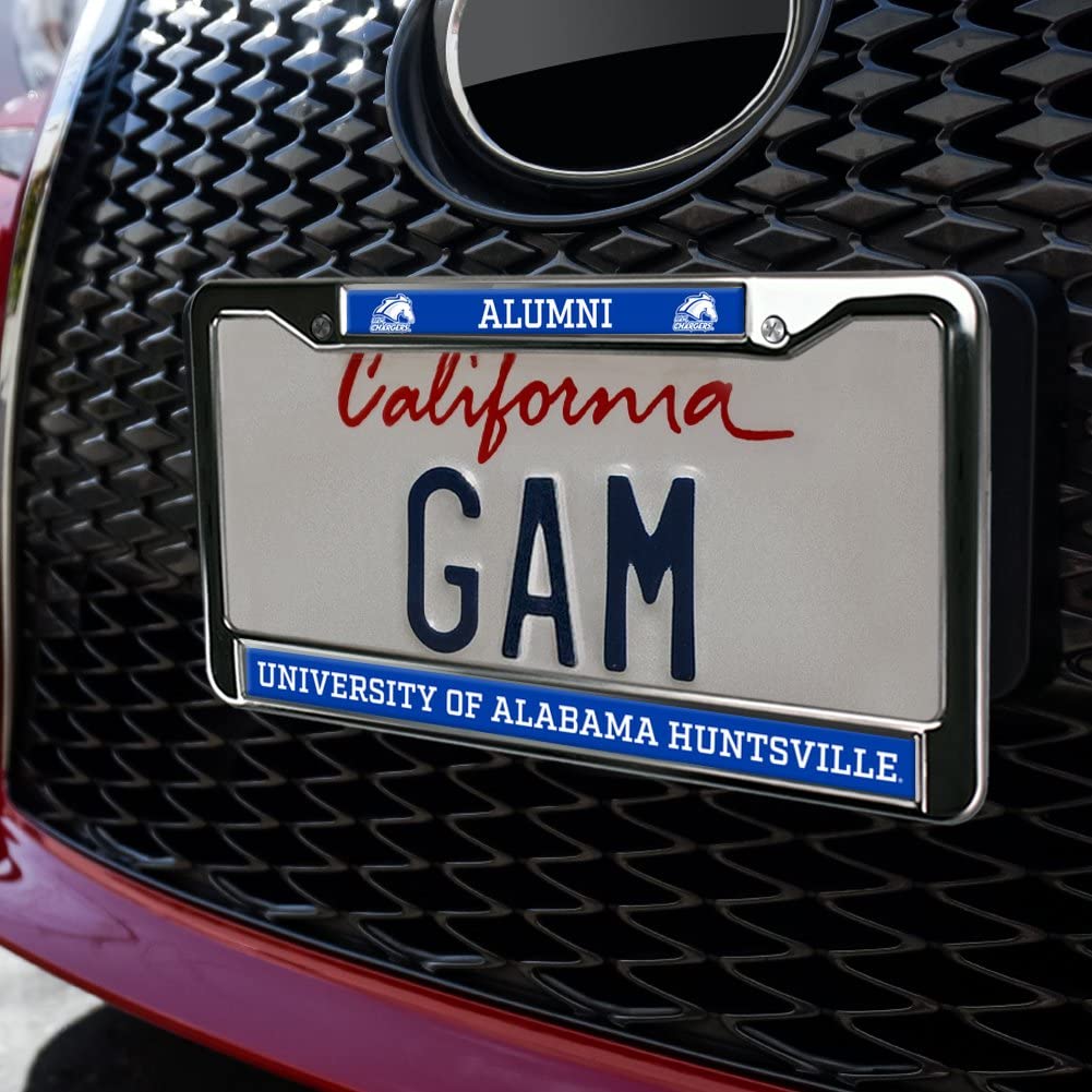 Alabama Huntsville Alumni Logo Full Size Standard License Plate Metal Frame