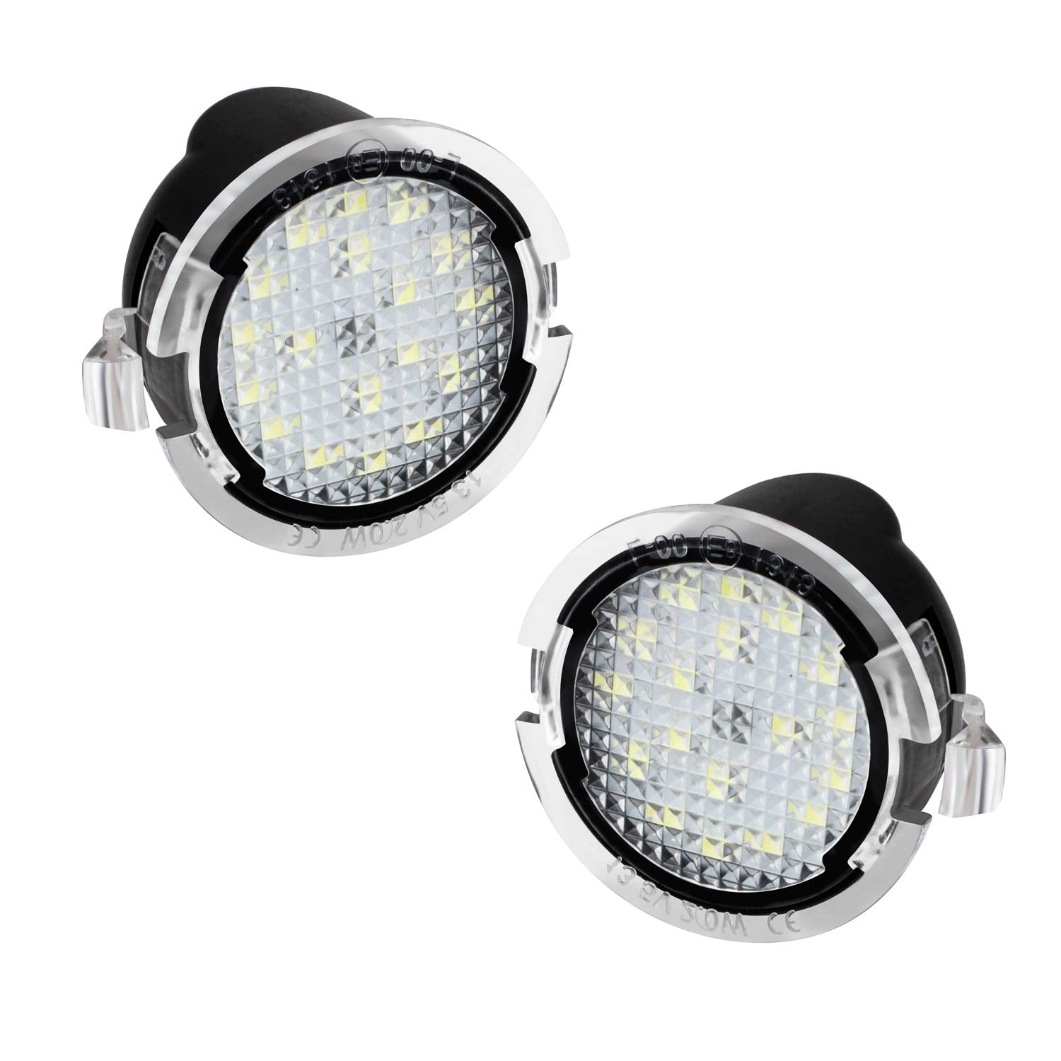 RUXIFEY Side Mirror Puddle Light LED Lamp Compatible with Ford F150 Explorer Edge Expedition Flex Fusion Taurus X, 6000K White, 