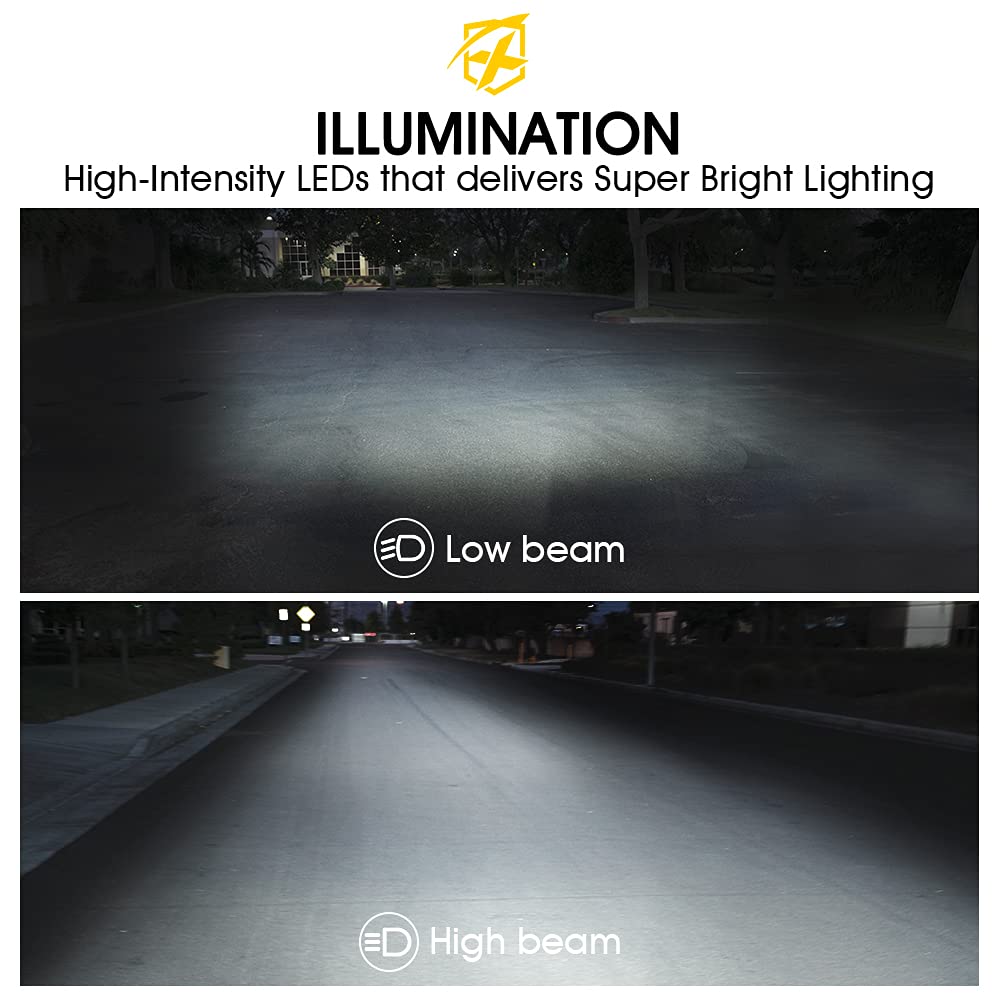 Xprite 105W Led Headlights With Hi/Lo Beam, Drl And Amber Turn Signal, 7 Inch Round Headlights Compatible With Jeep Wrangler Jk