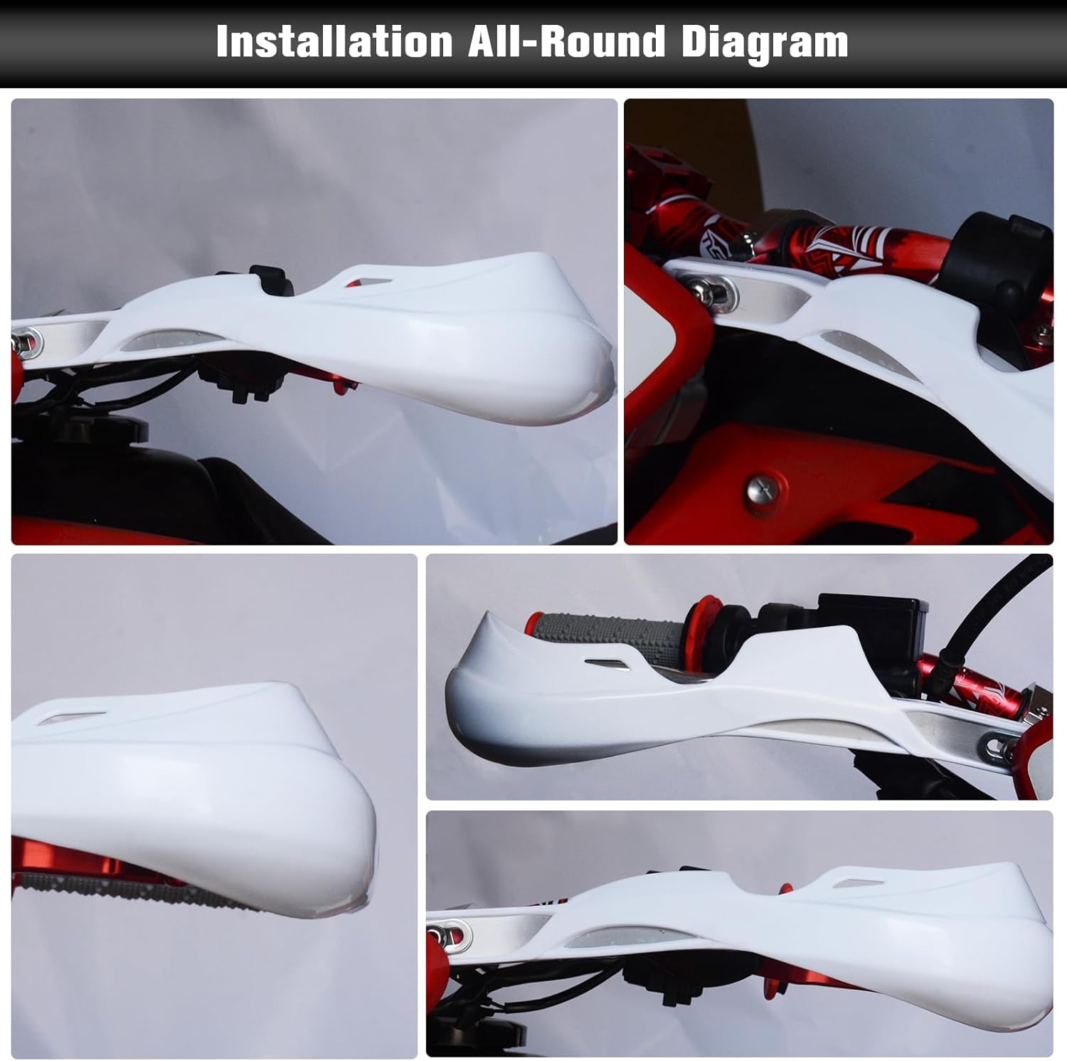 Jfg Racing Dirt Bike Handguards,Imitation Carbon Fiber Grain Surface 7/8'' 22Mm And 1 1/8'' 28Mm Motorcycle Universal Handguards