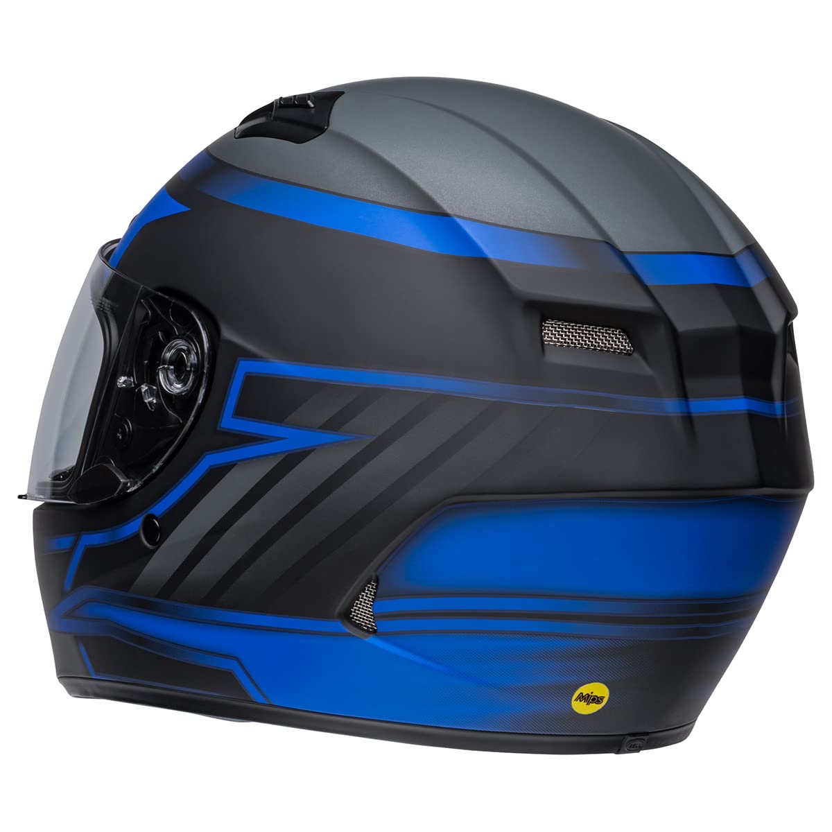 Bell Qualifier Dlx Mips Street Helmet (Riser Matte Black/Blue/Gray - Small)