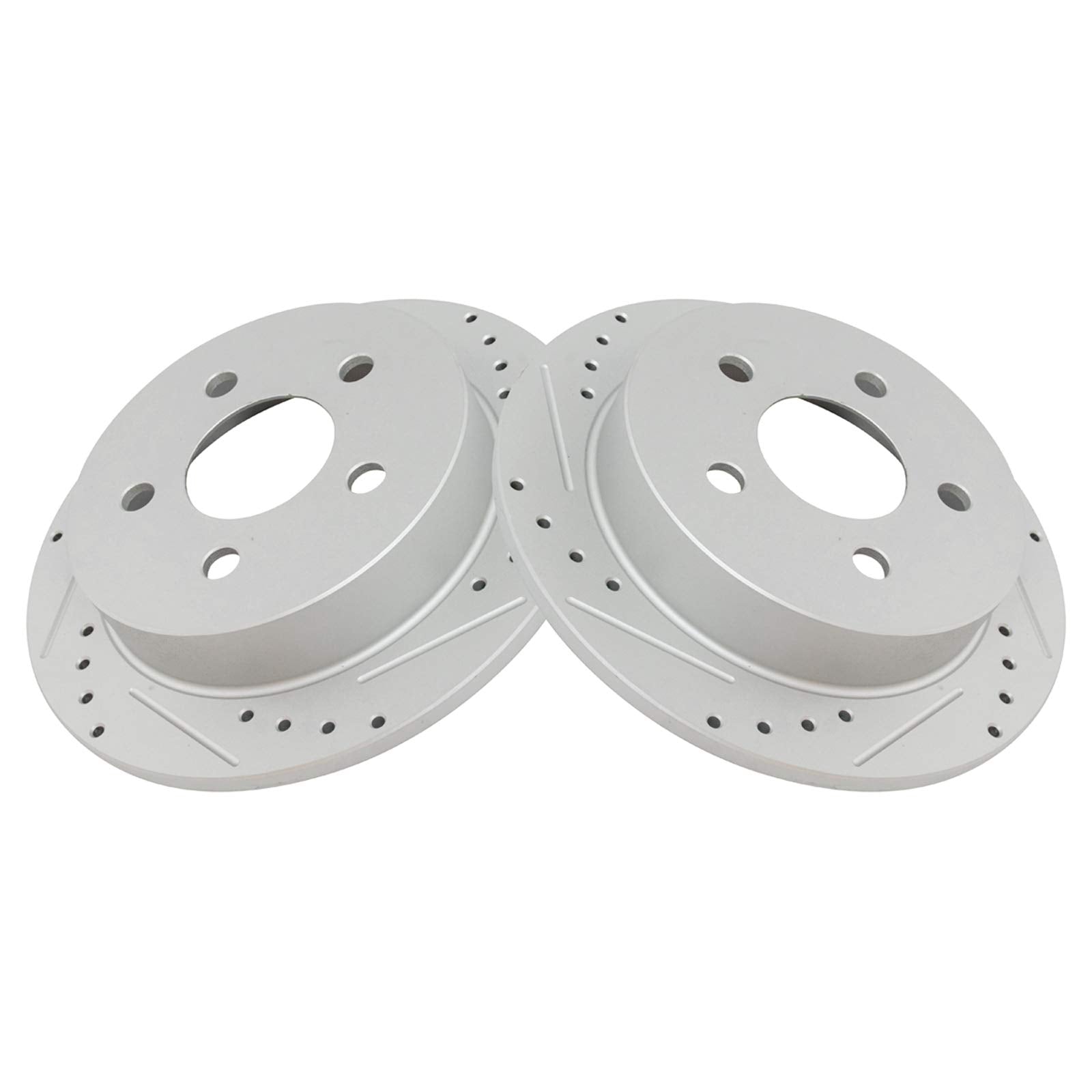 Trq Rear Performance Brake Rotor Drilled Slotted Pair Set For Alero/Century/Grand Am/Grand Prix/Impala/Intrigue/Montana/Monte Ca