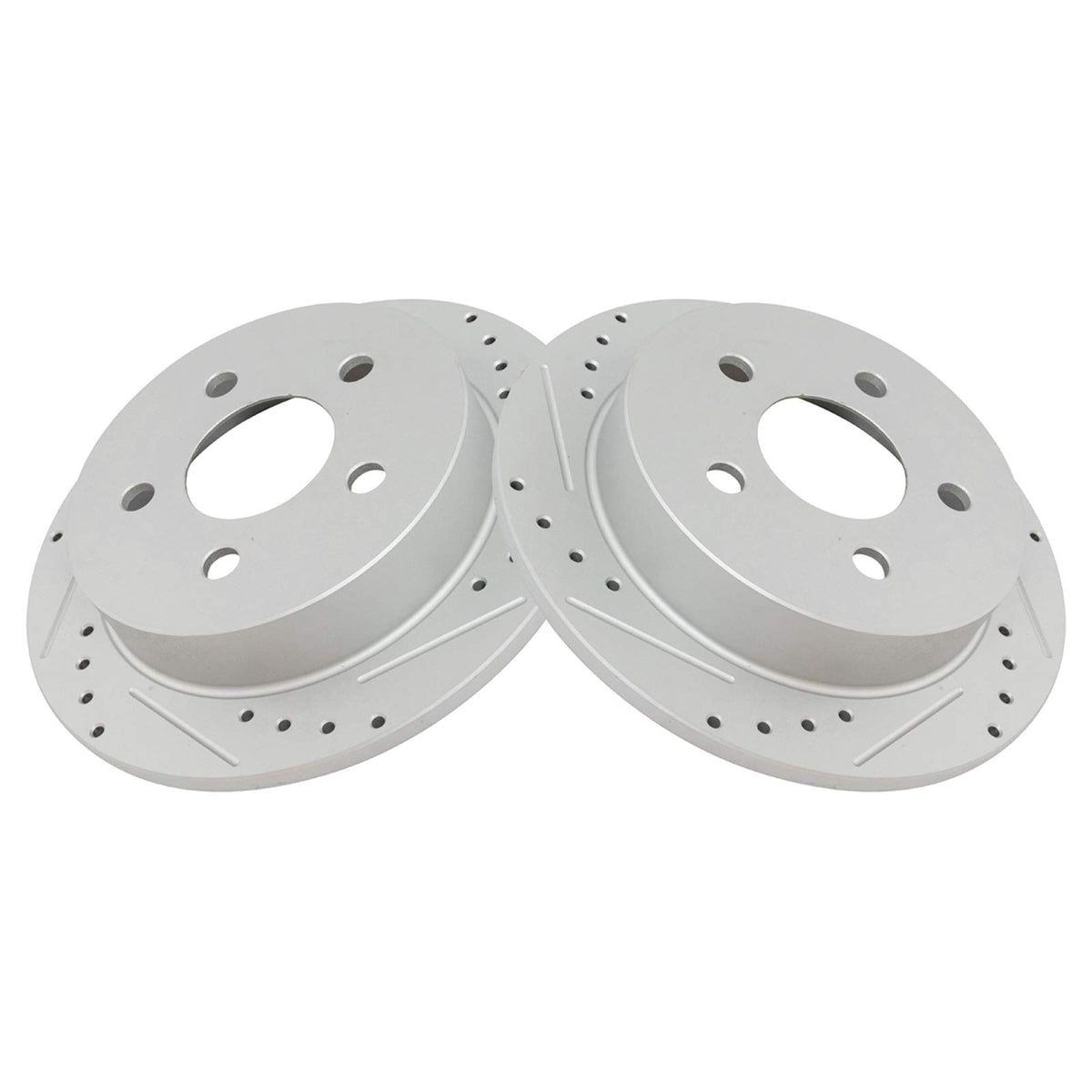 Trq Rear Performance Brake Rotor Drilled Slotted Pair Set For Alero/Century/Grand Am/Grand Prix/Impala/Intrigue/Montana/Monte Ca