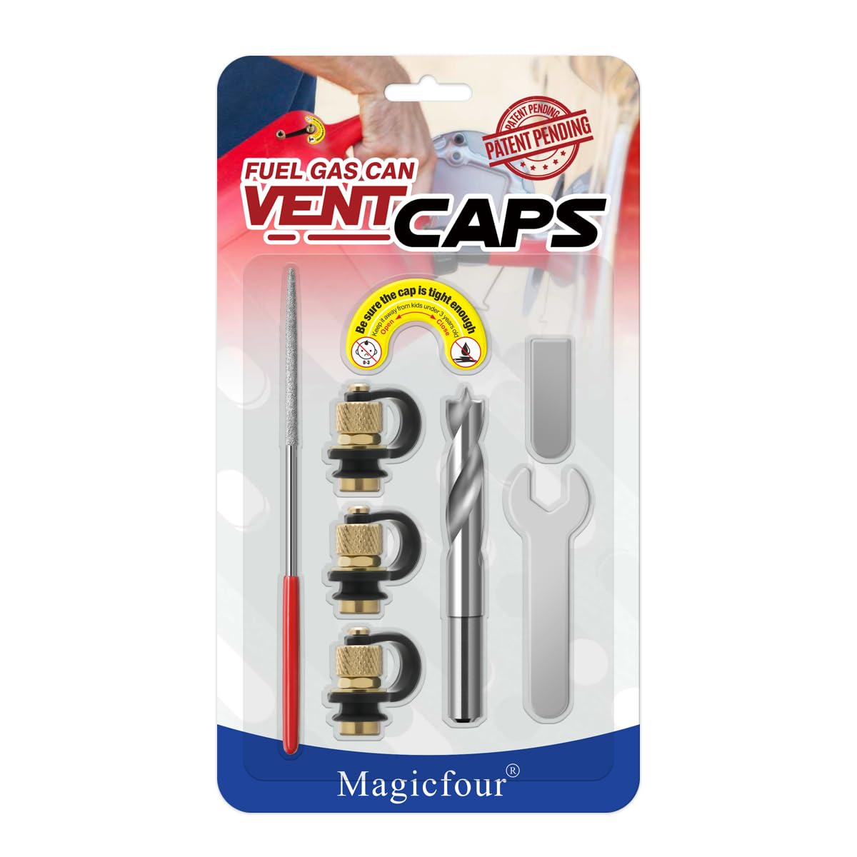 Magicfour Fuel Gas Can Vent Caps, 3 Pack Fuel Gas Tank Vent Caps Gas Can Replacement Vent Plug Gas Jug Vent Caps For Gas Fuel Wa