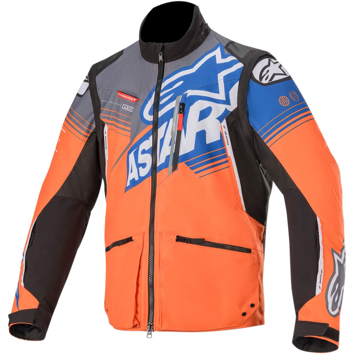 Alpinestars Men'S Venture R Off-Road Motocross Jacket, Orange/Gray/Blue, Xl WBCARB07V5QJK6G