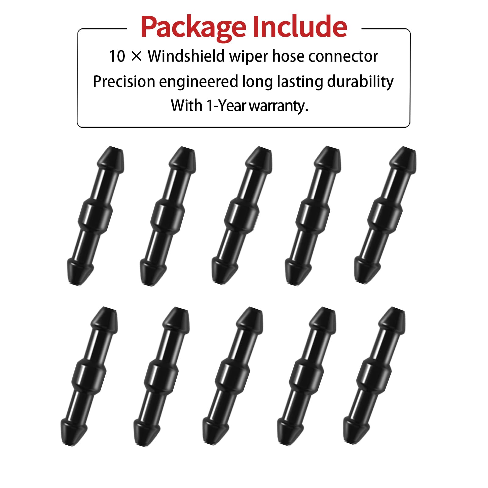 Windshield Washer Hose Connector, Otuayauto Universal Windshield Wiper Hose Connector (Pack Of 10)