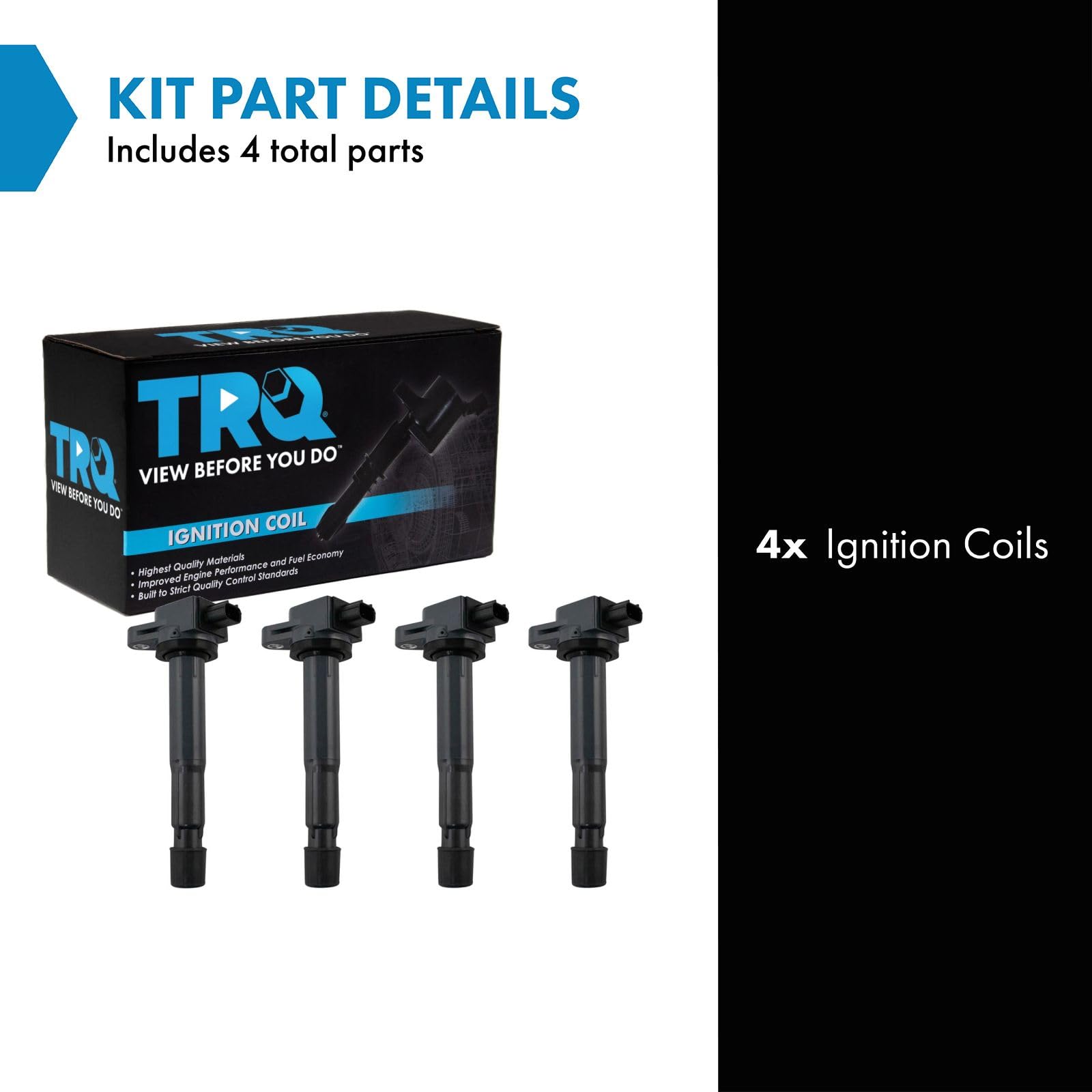 Trq Ignition Coil Set Compatible With 2013-2015 Acura Ilx 2009-2014 Tsx 2008-2012 Honda Accord 2012-2015 Civic 2010-2014 Cr-V Cr