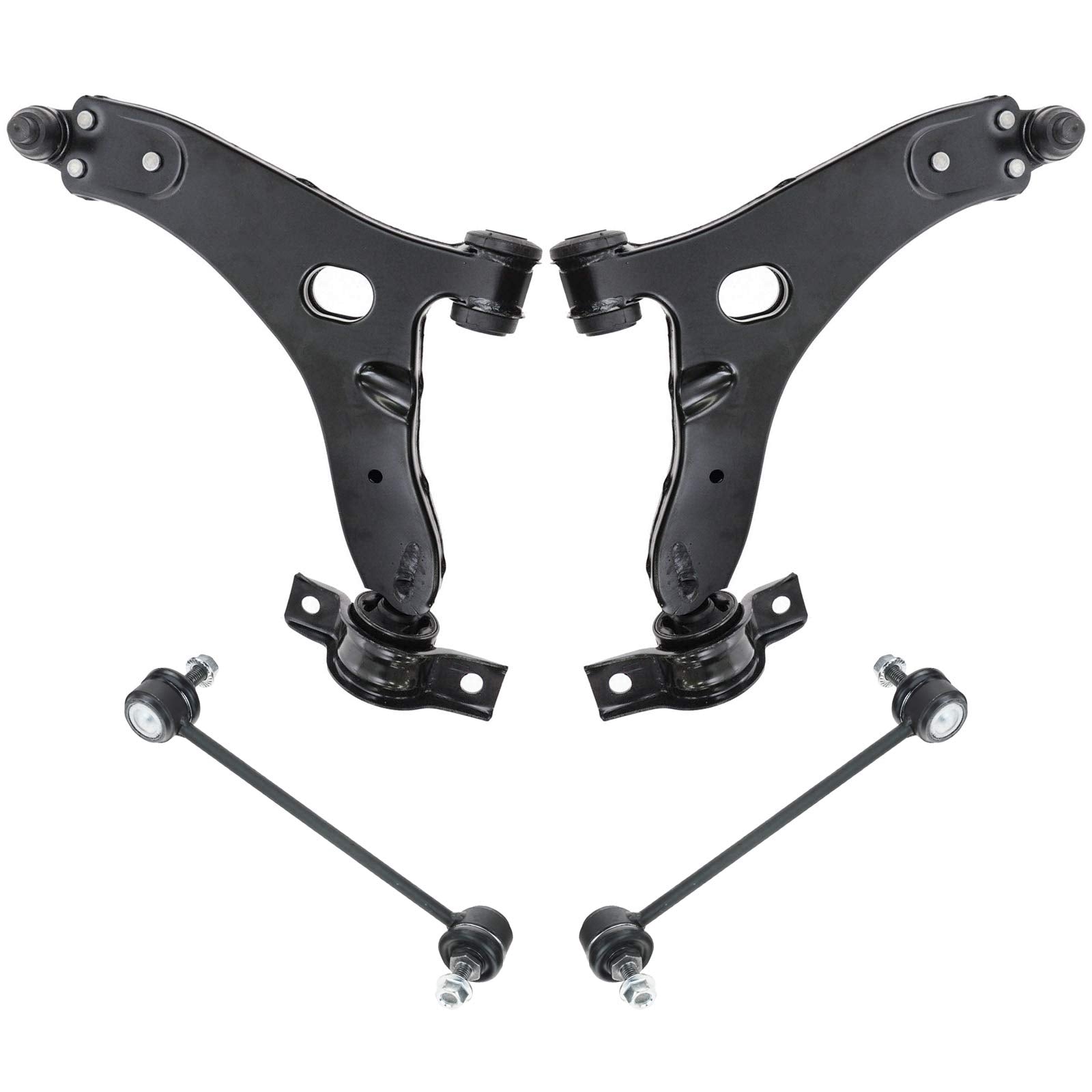 Trq Front Suspension Kit Control Arm With Ball Joint Sway Bar Stabilizer Link Compatible With 2004-2010 Ford Focus