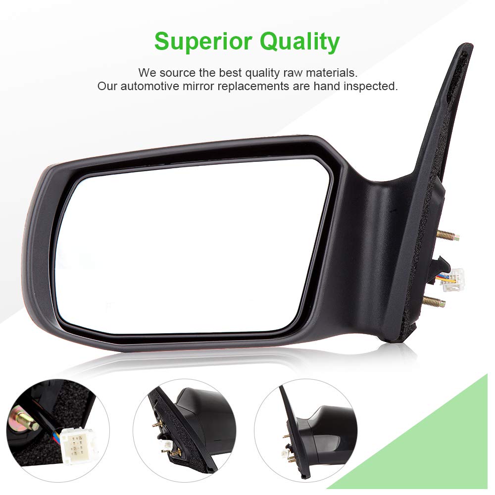 Scitoo Side View Mirror Driver Side Mirror Compatible With 2007-12 For Nissan Altima Sedan 2007-11 Hybrid Non-Folding Non-Heated Left Side Mirror Replace Mirror Parts Exterior Mirror Black